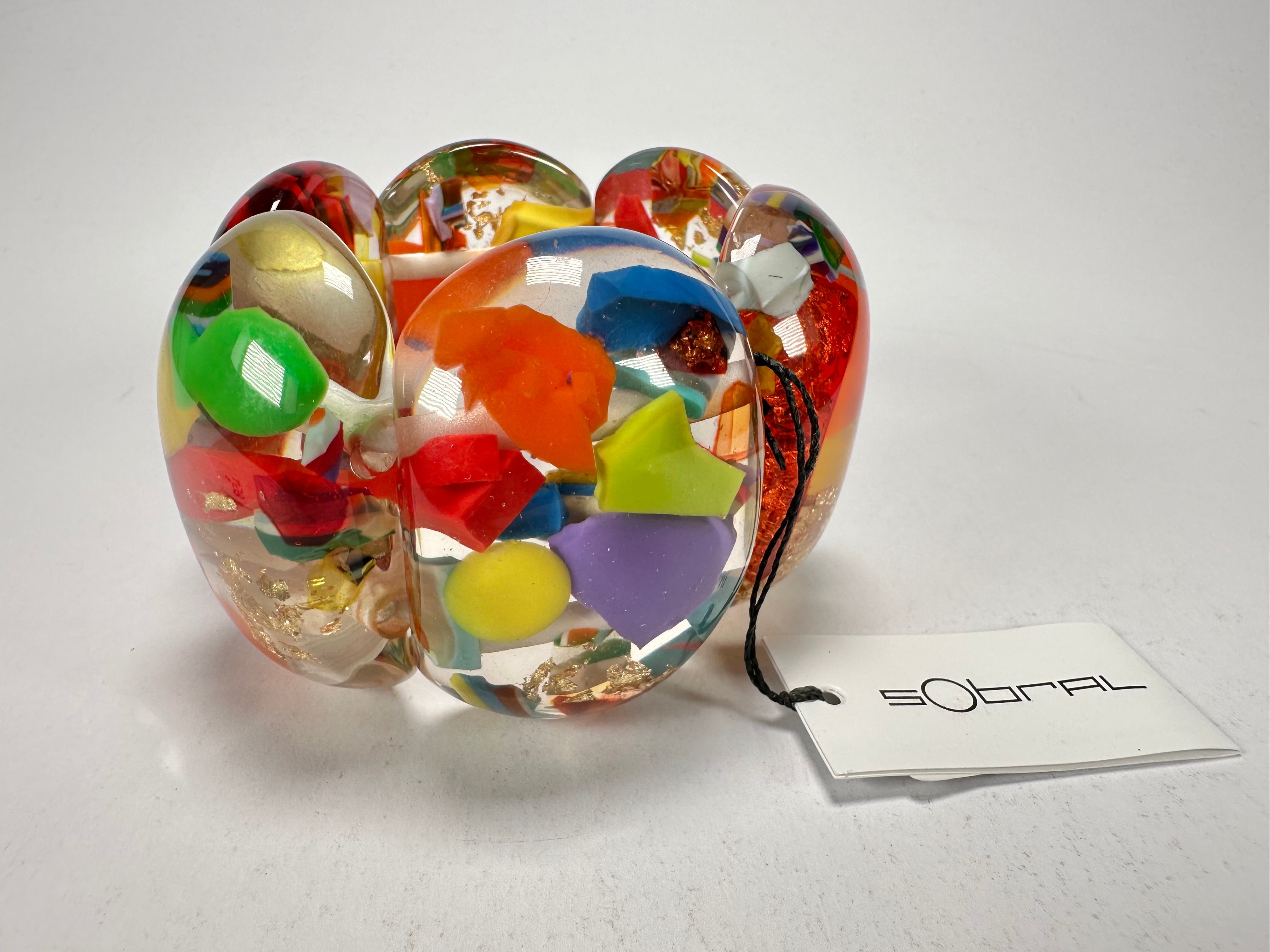 Sobral - Past Present "Leme" Elasticated Resin Bracelet ( 003274 )