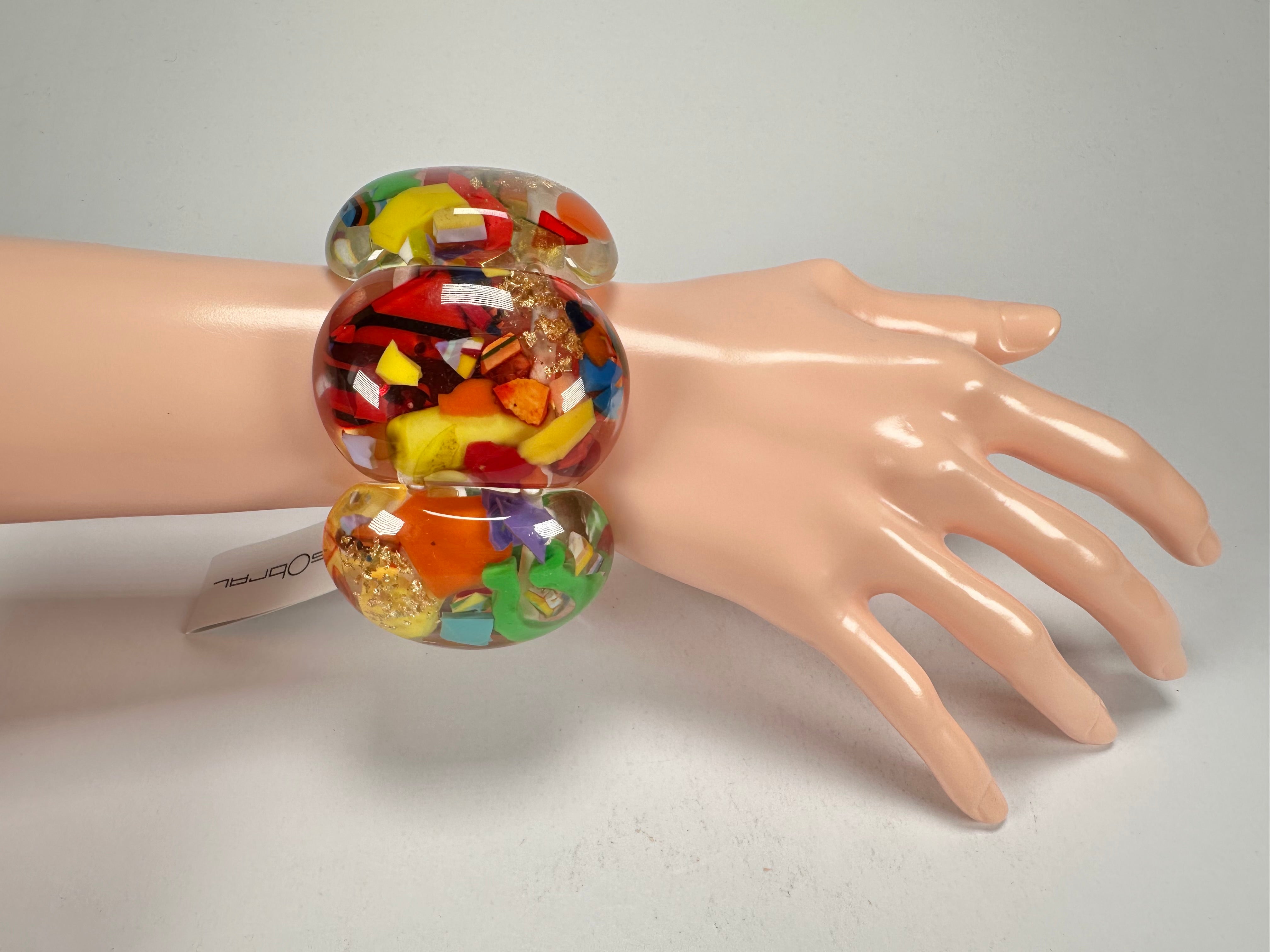 Sobral - Past Present "Leme" Elasticated Resin Bracelet ( 003274 )
