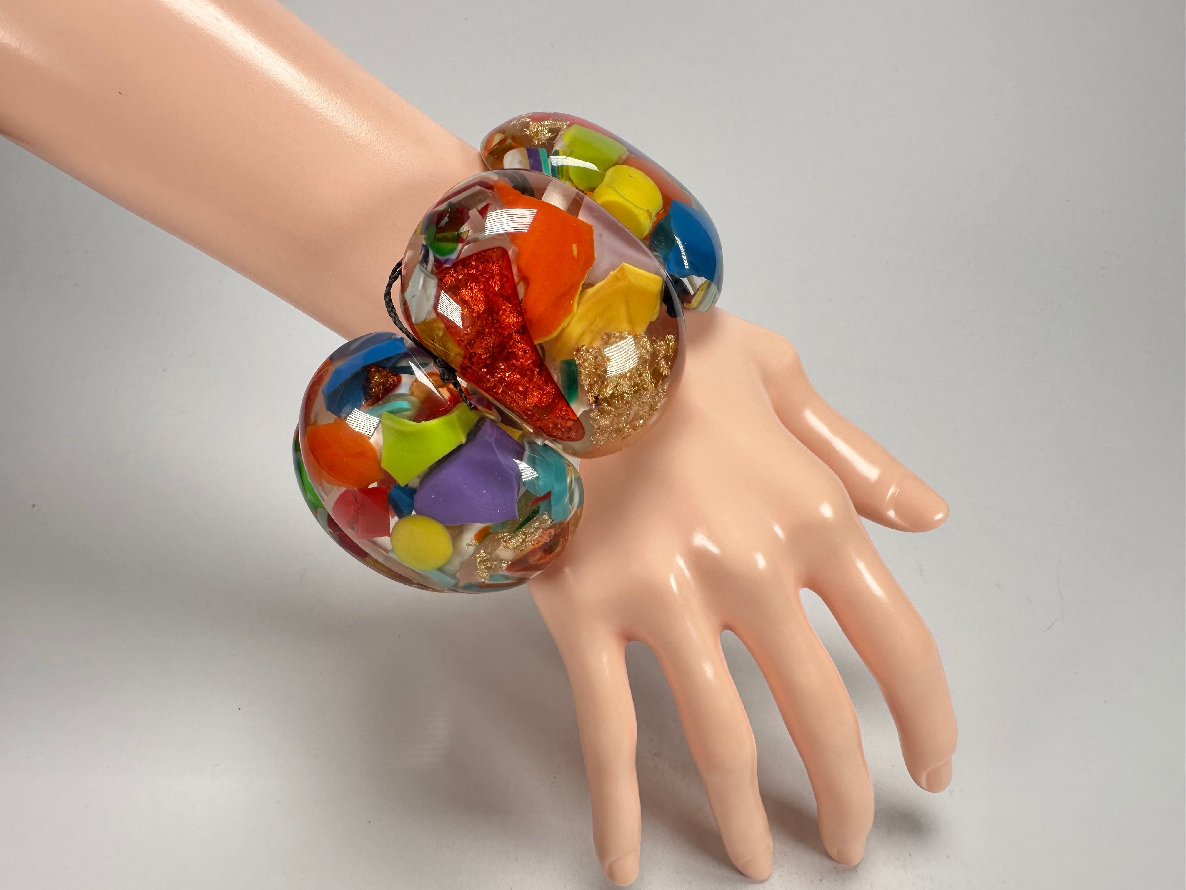 Sobral - Past Present "Leme" Elasticated Resin Bracelet ( 003274 )