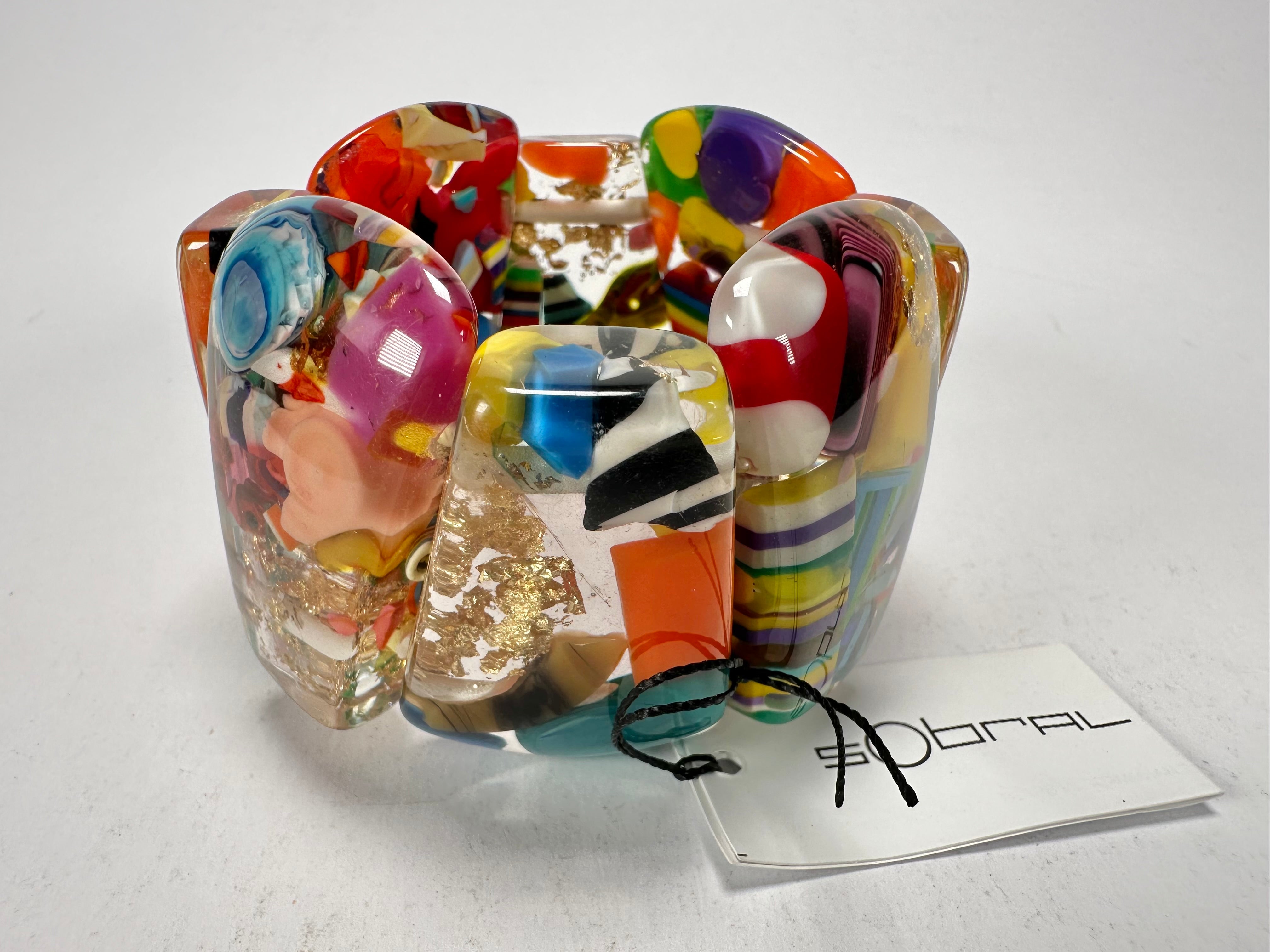 Sobral - Past Present "Recreio" Elasticated Resin Bracelet ( 005092 )