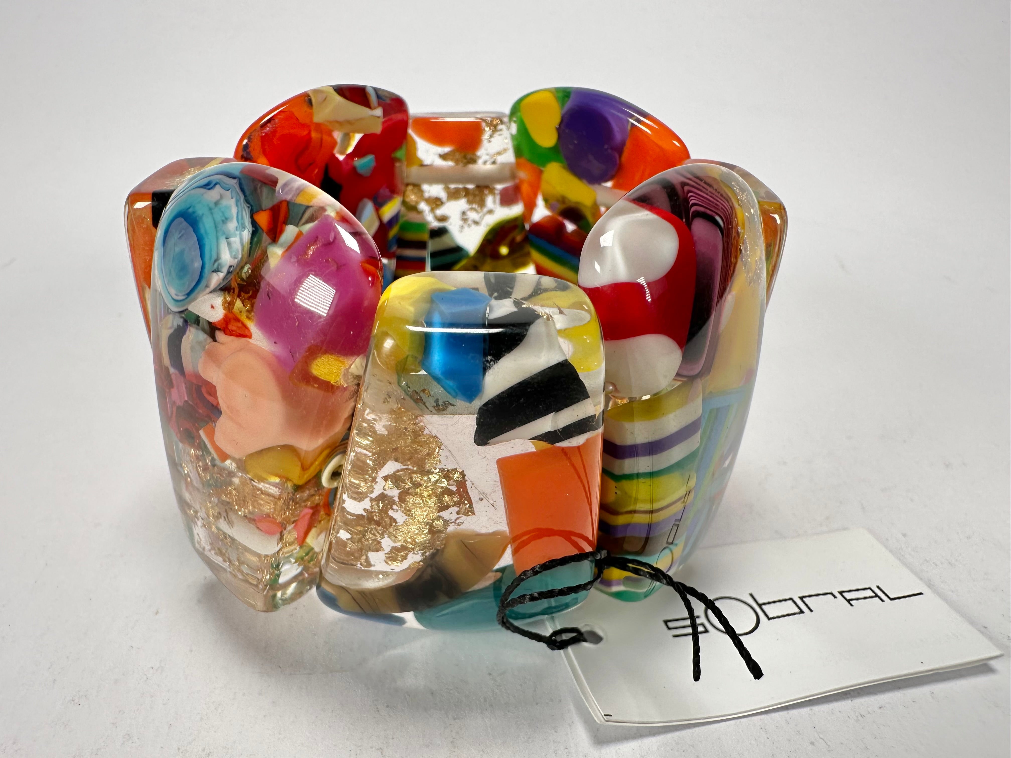 Sobral - Past Present "Recreio" Elasticated Resin Bracelet ( 005092 )