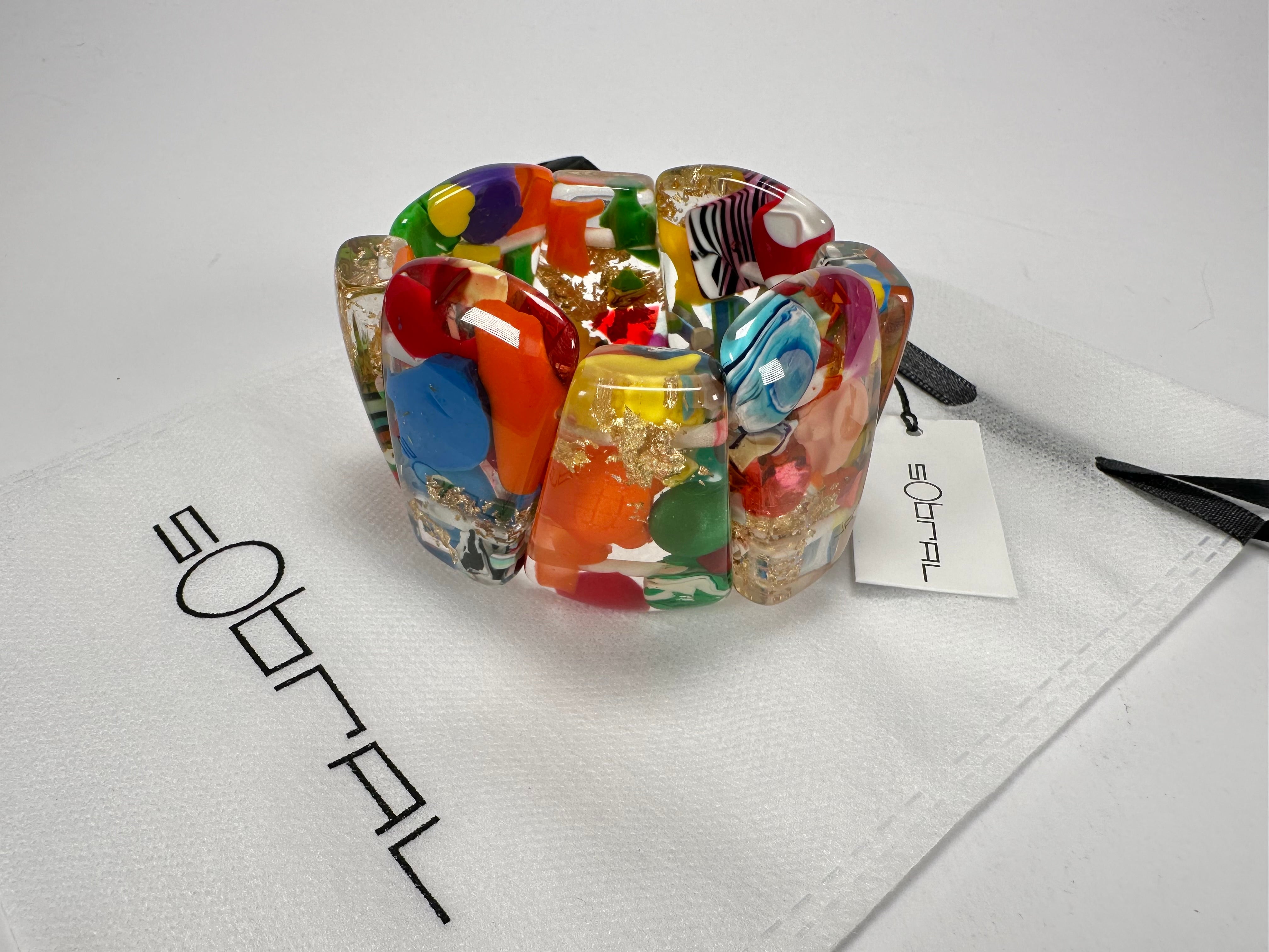 Sobral - Past Present "Recreio" Elasticated Resin Bracelet ( 005092 )