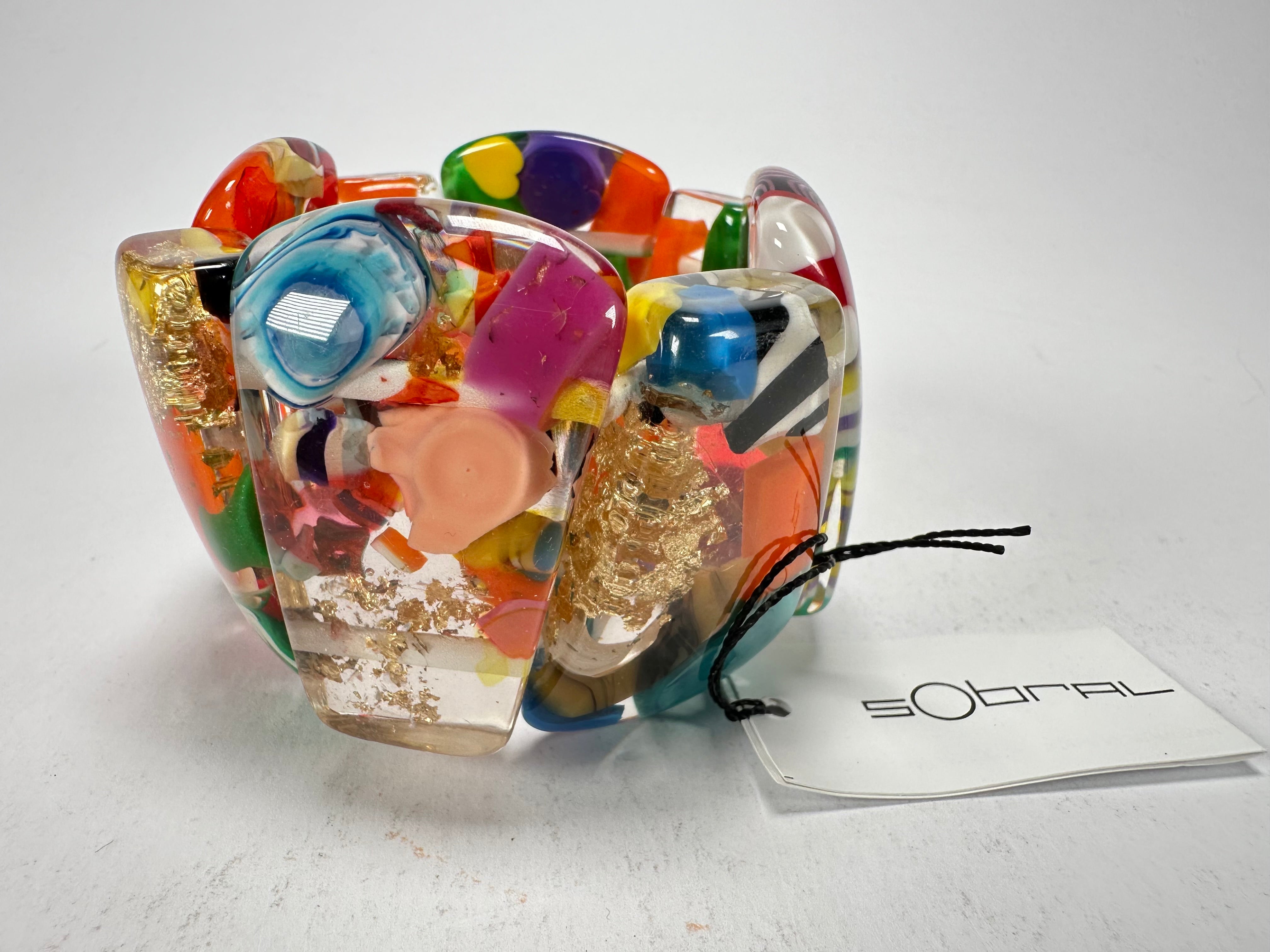 Sobral - Past Present "Recreio" Elasticated Resin Bracelet ( 005092 )