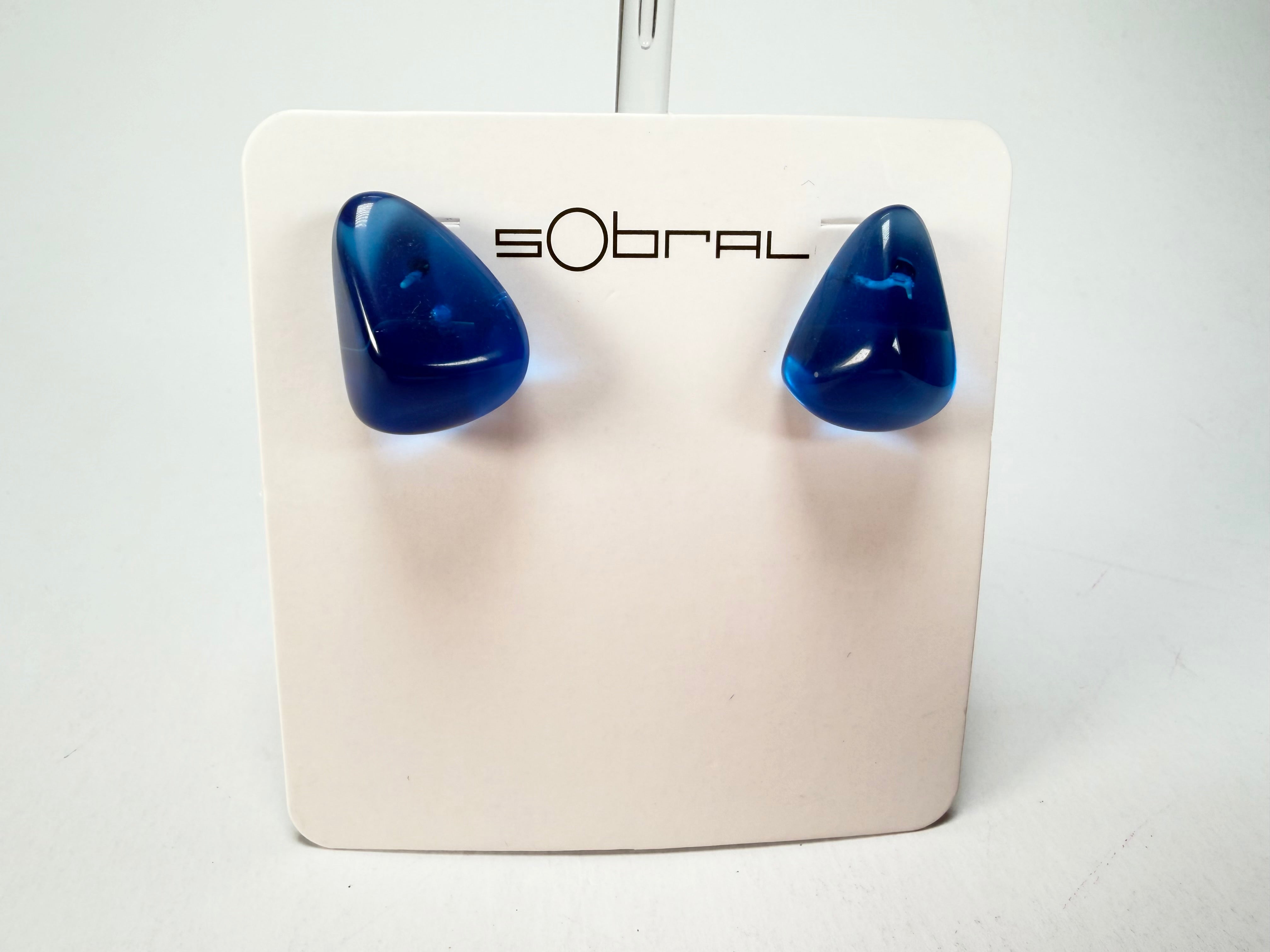 Sobral - Mix 2023 "Pequeno Diamante" Royal Cristal Resin Earrings ( 003600 )
