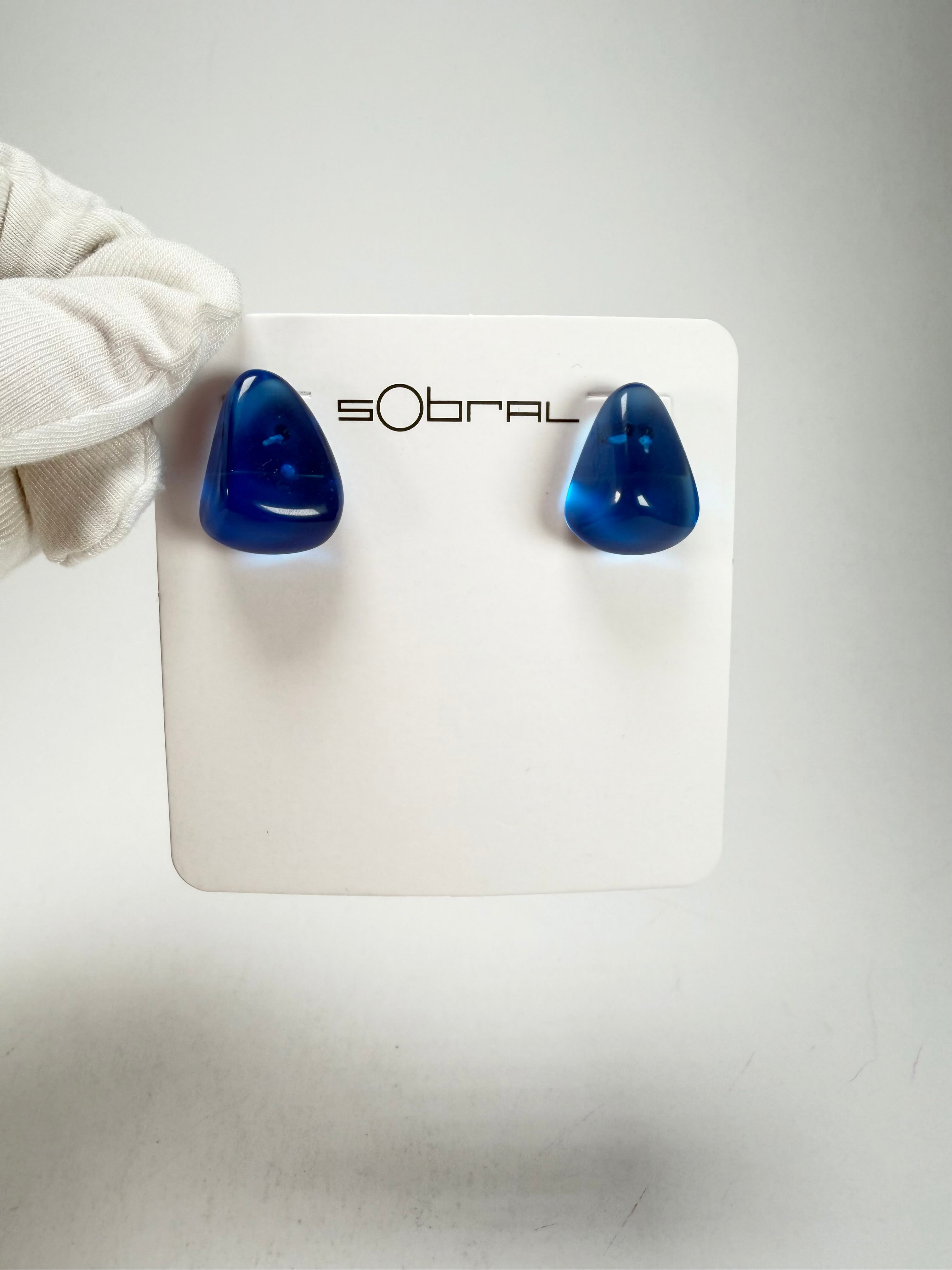 Sobral - Mix 2023 "Pequeno Diamante" Royal Cristal Resin Earrings ( 003600 )
