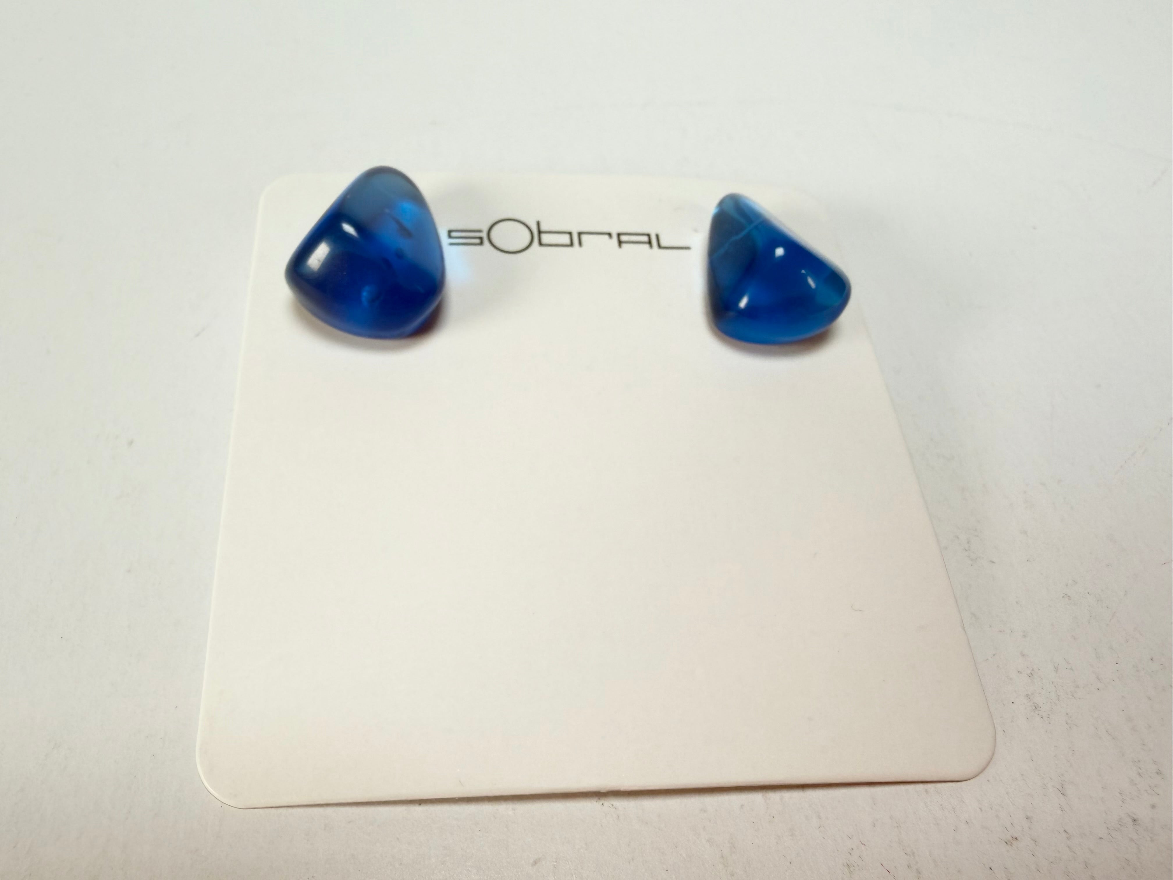 Sobral - Mix 2023 "Pequeno Diamante" Royal Cristal Resin Earrings ( 003600 )