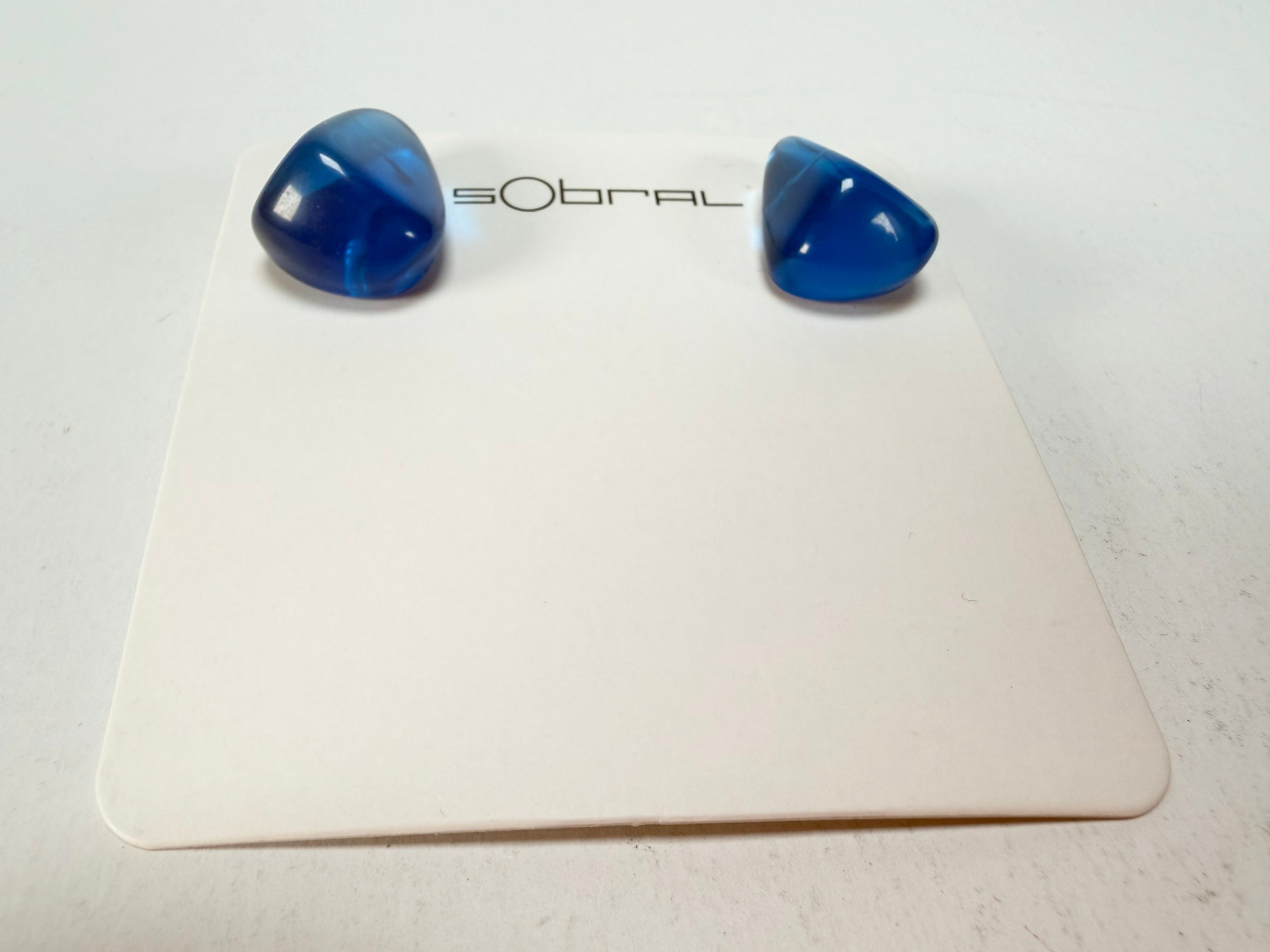 Sobral - Mix 2023 "Pequeno Diamante" Royal Cristal Resin Earrings ( 003600 )