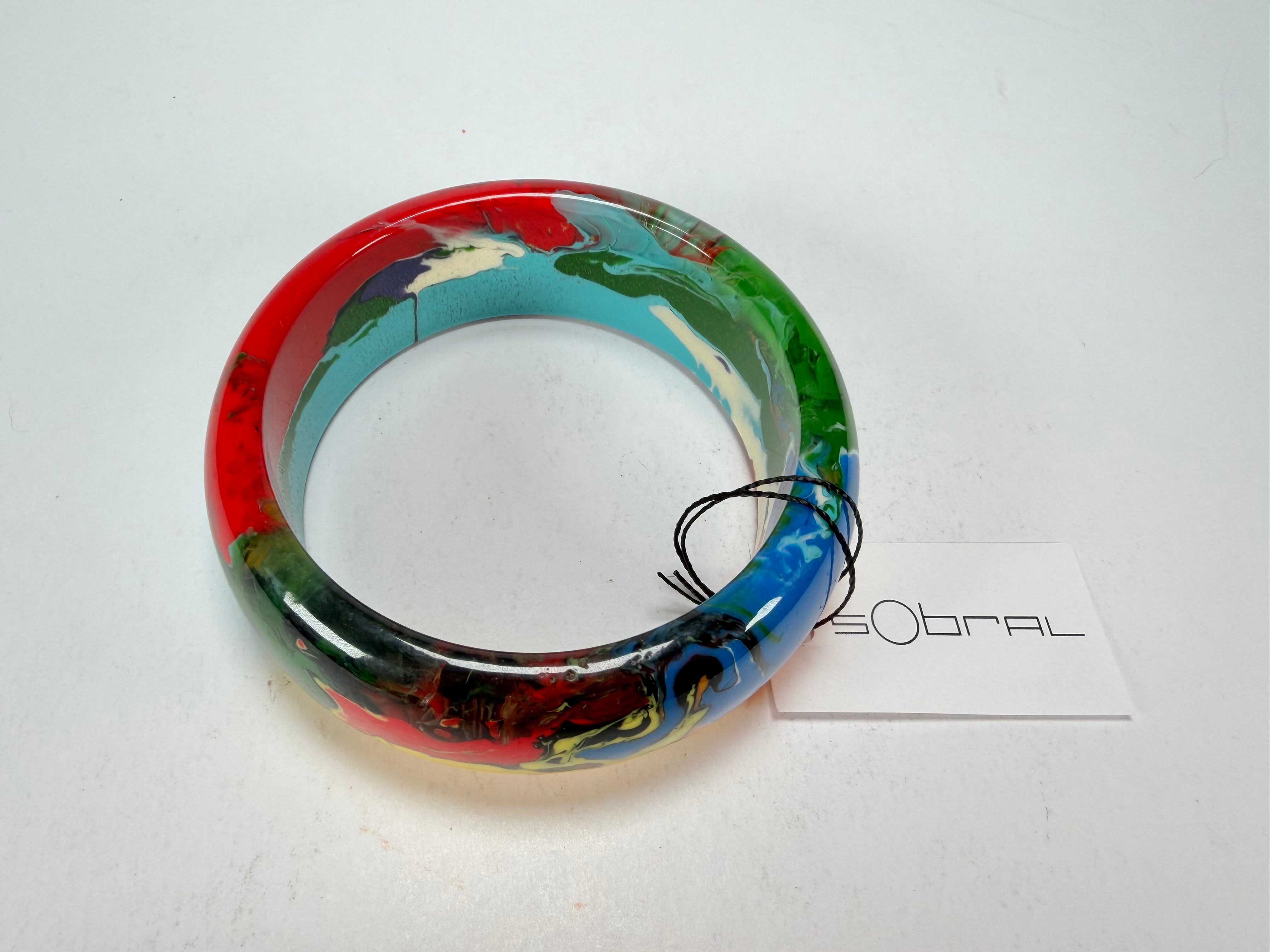Sobral - Multi-Colour "PB24" Solid Resin Bangle ( 003813 )