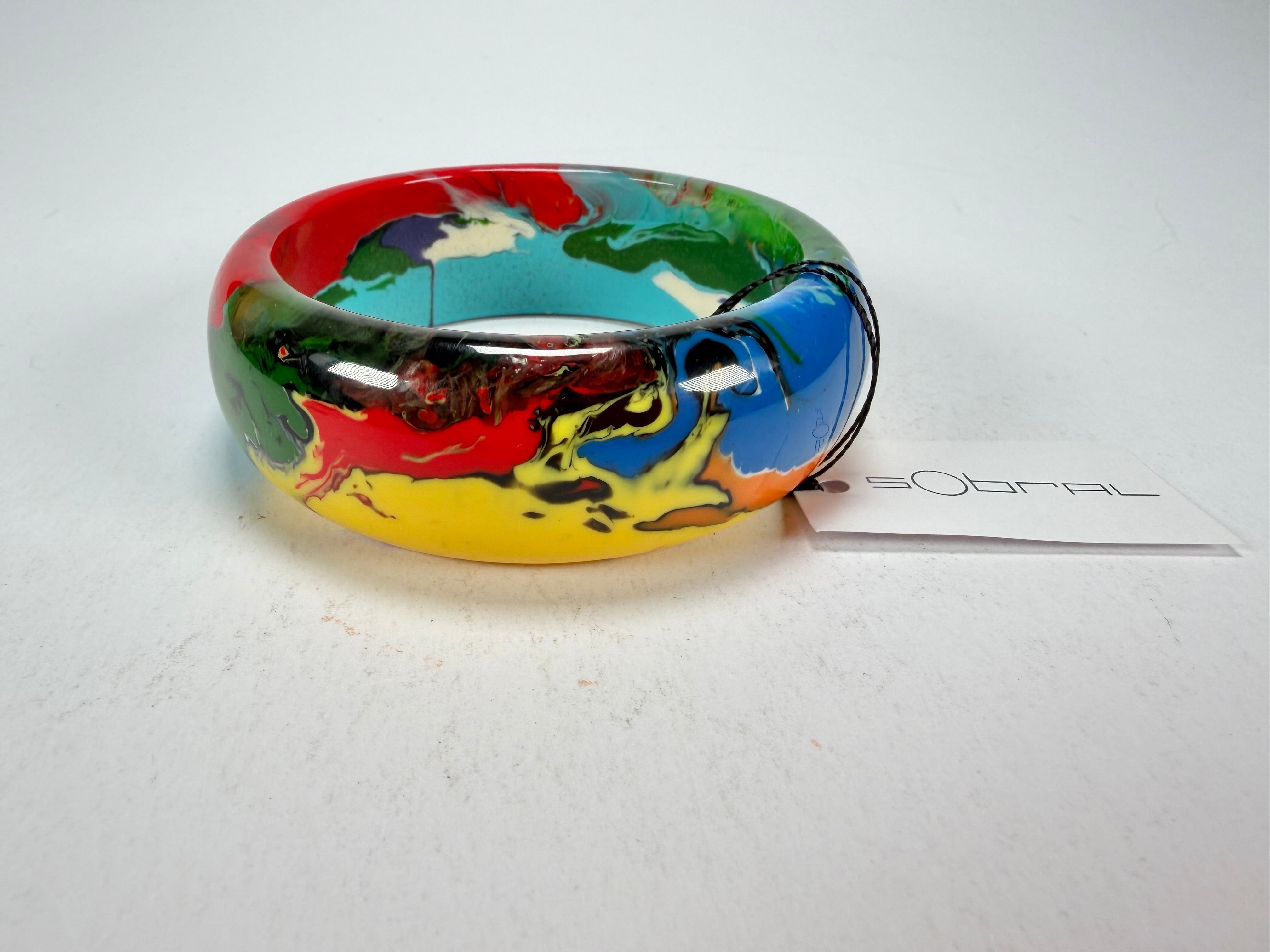 Sobral - Multi-Colour "PB24" Solid Resin Bangle ( 003813 )