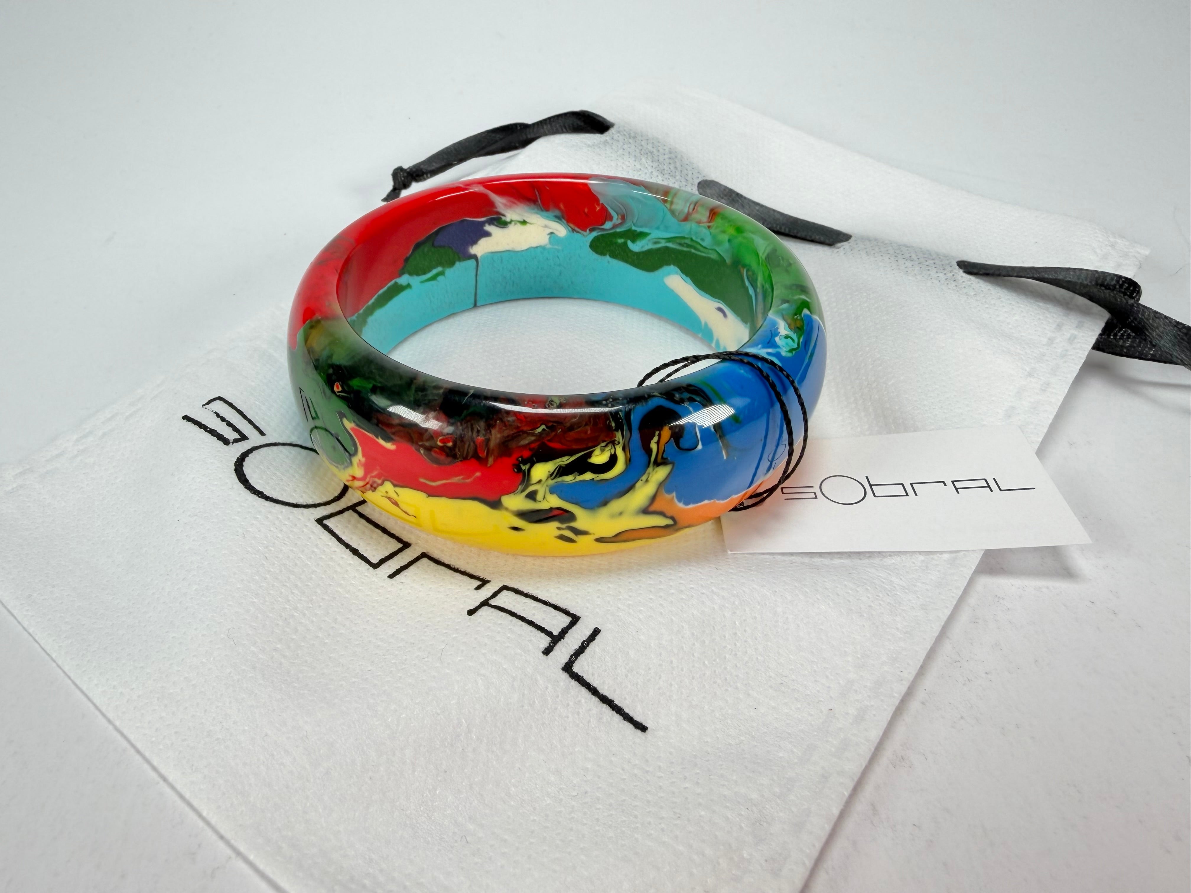 Sobral - Multi-Colour "PB24" Solid Resin Bangle ( 003813 )
