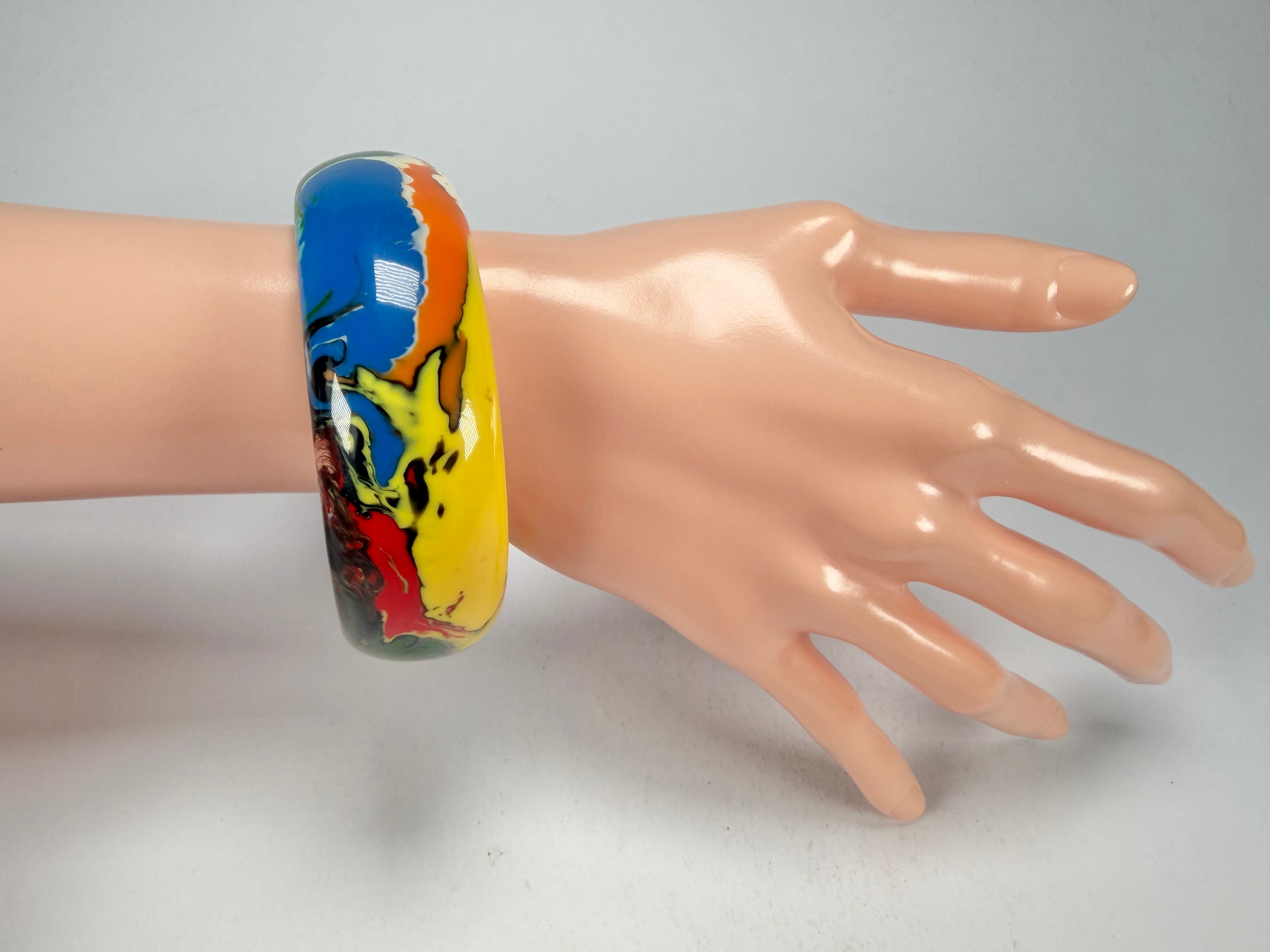 Sobral - Multi-Colour "PB24" Solid Resin Bangle ( 003813 )