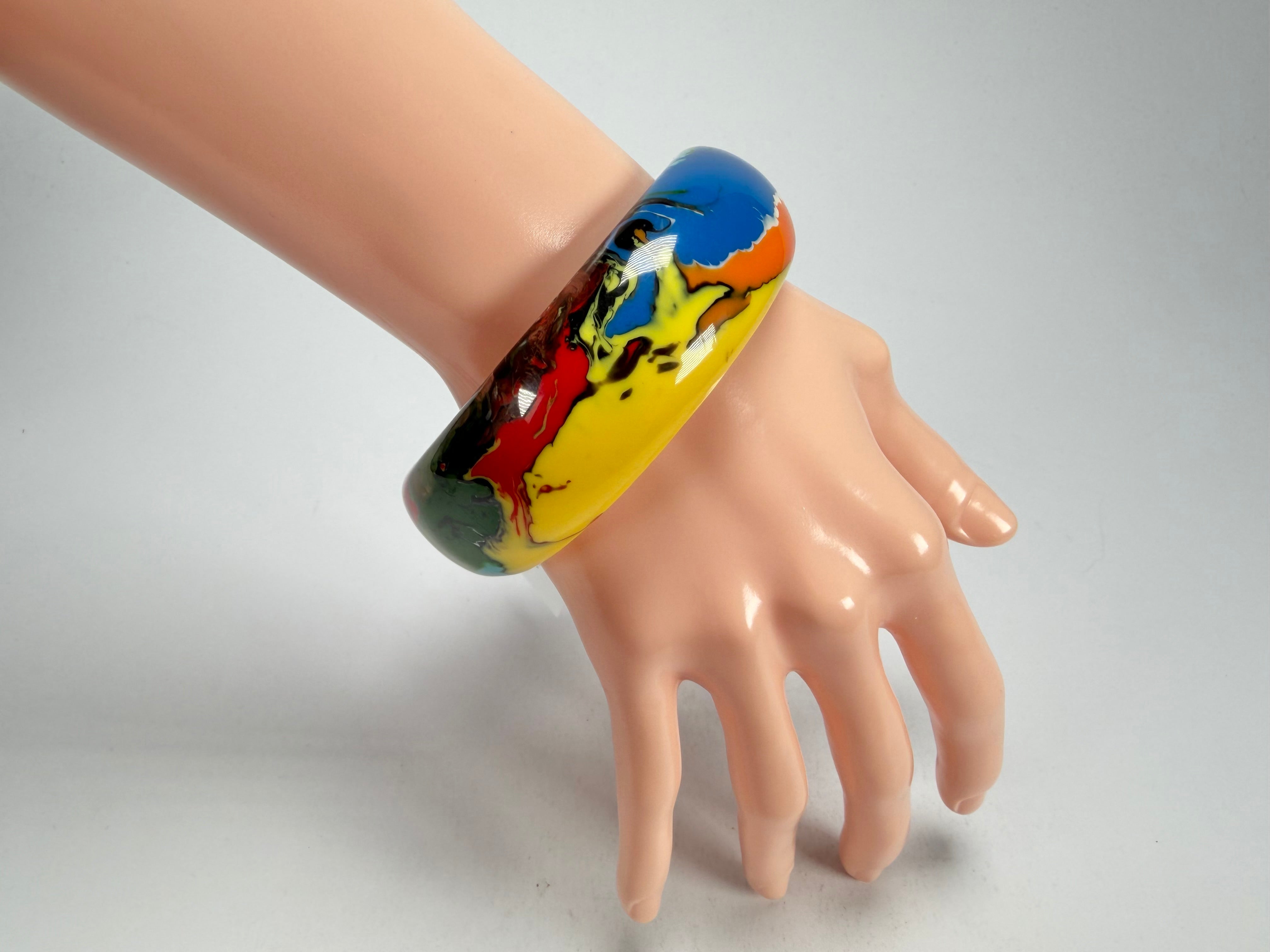 Sobral - Multi-Colour "PB24" Solid Resin Bangle ( 003813 )