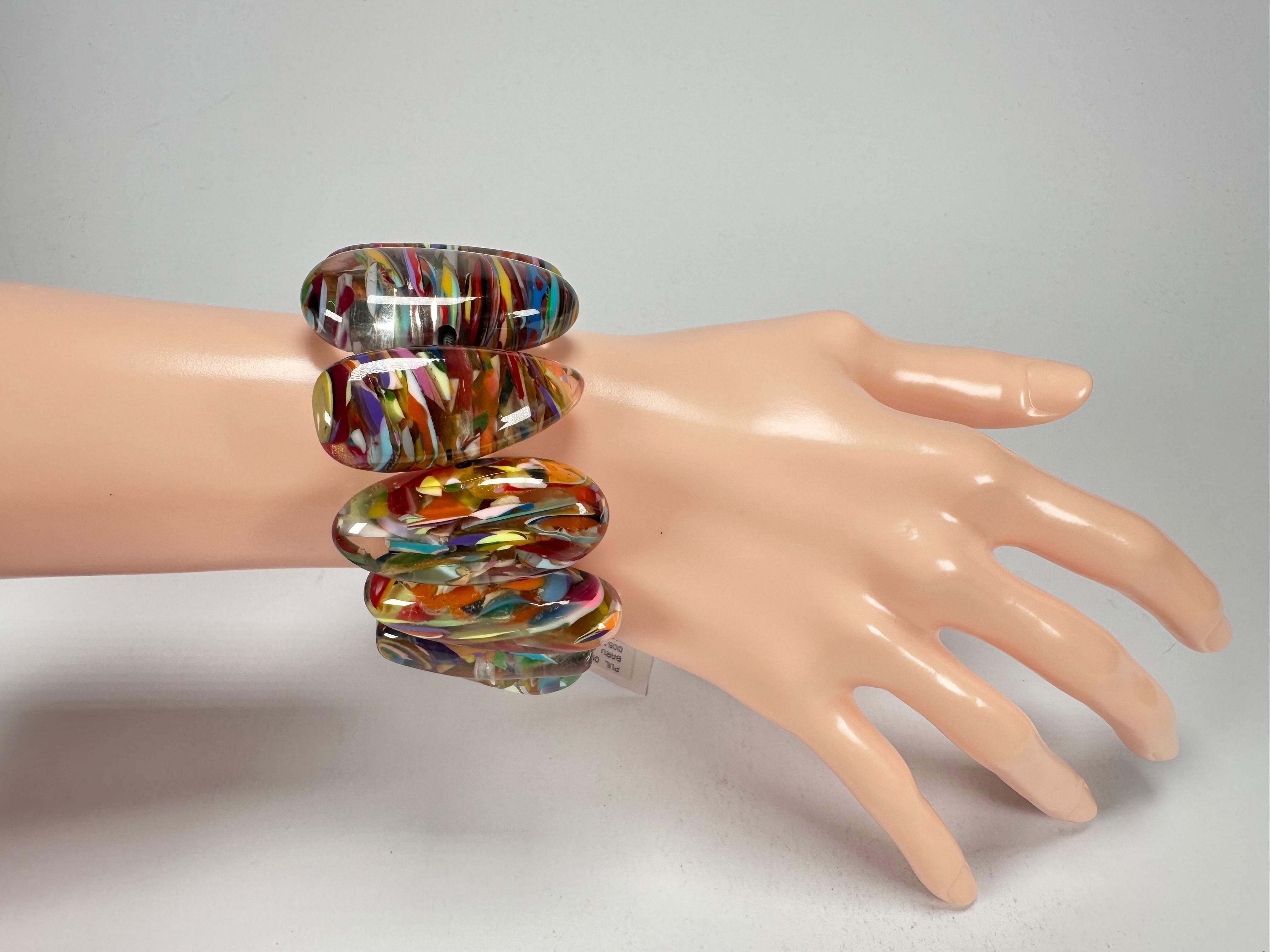 Sobral - Baru "Onda" Elasticated Resin Bracelet ( 005329 )
