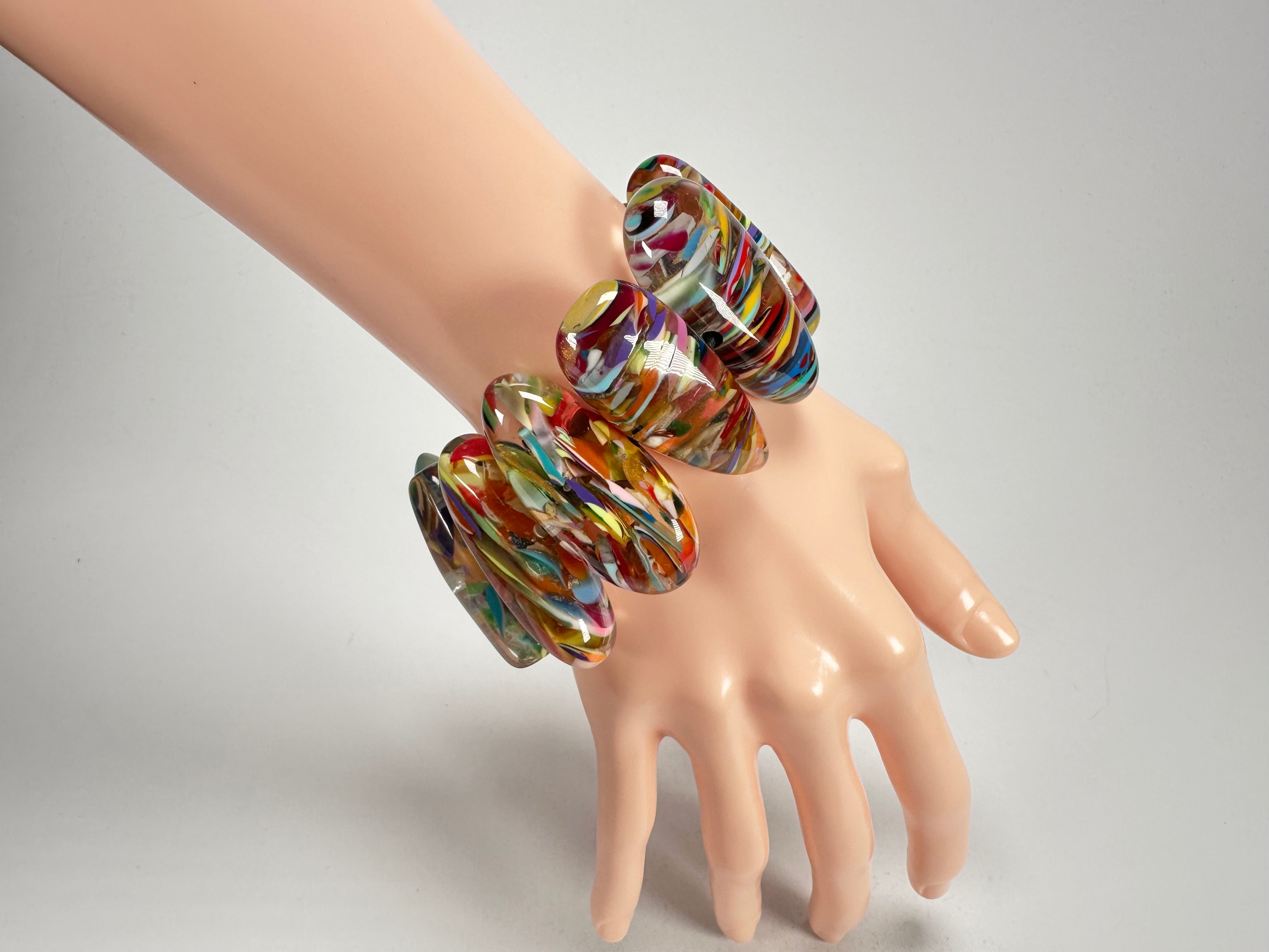 Sobral - Baru "Onda" Elasticated Resin Bracelet ( 005329 )