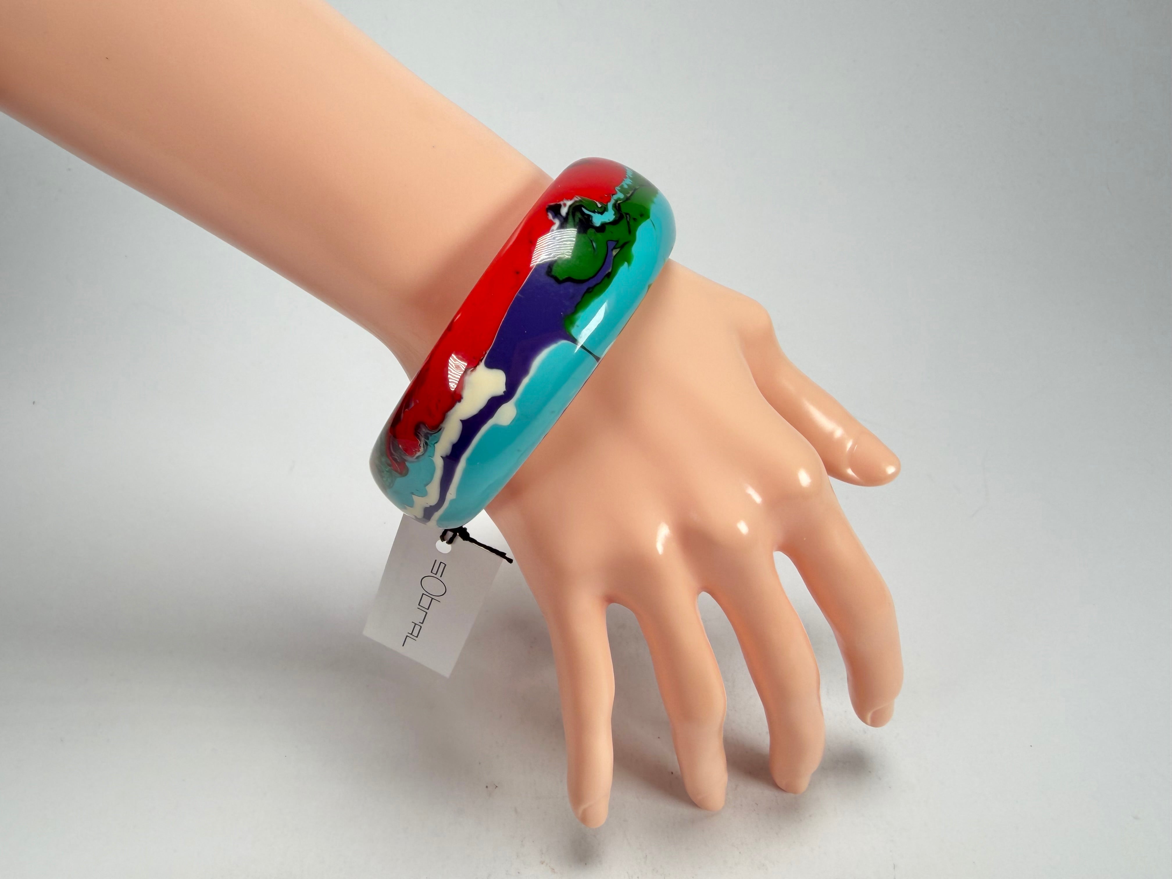 Sobral - Multi-Colour "PB24" Solid Resin Bangle ( 003813 )