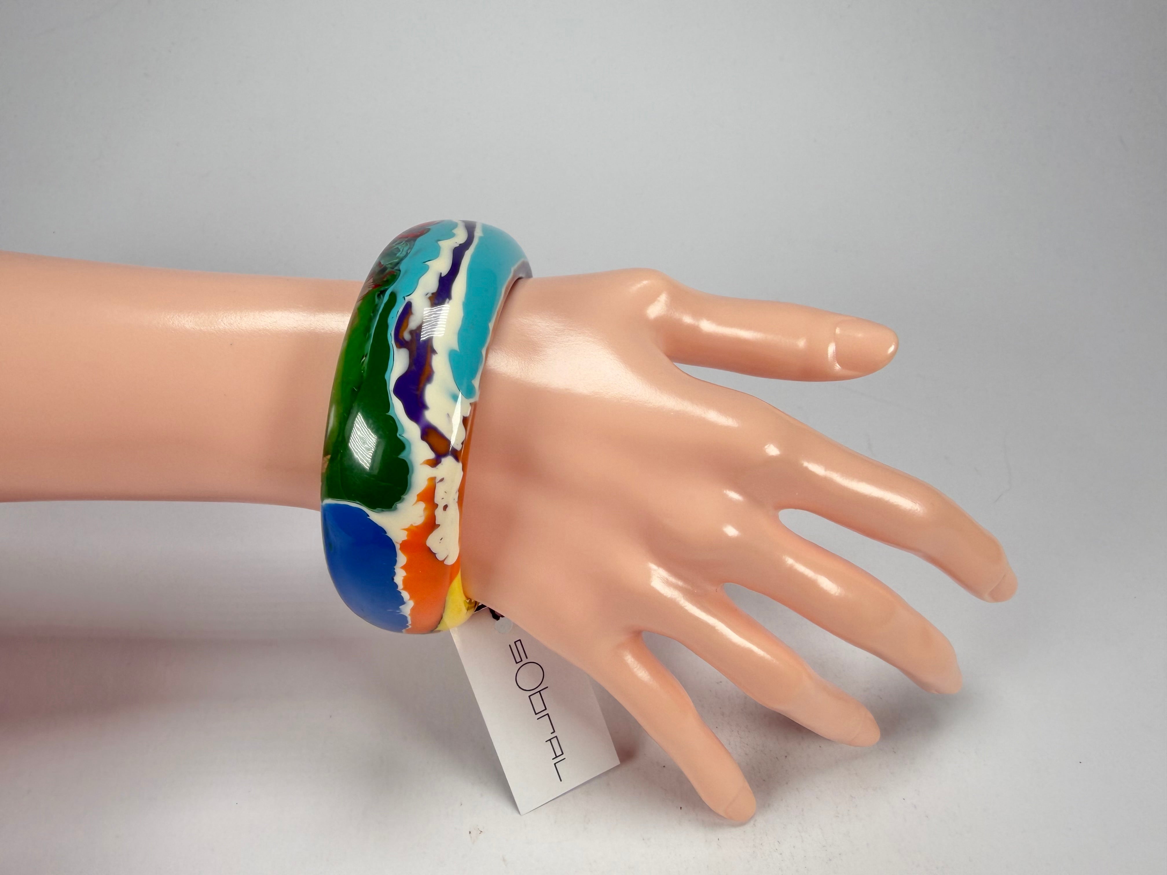 Sobral - Multi-Colour "PB24" Solid Resin Bangle ( 003813 )