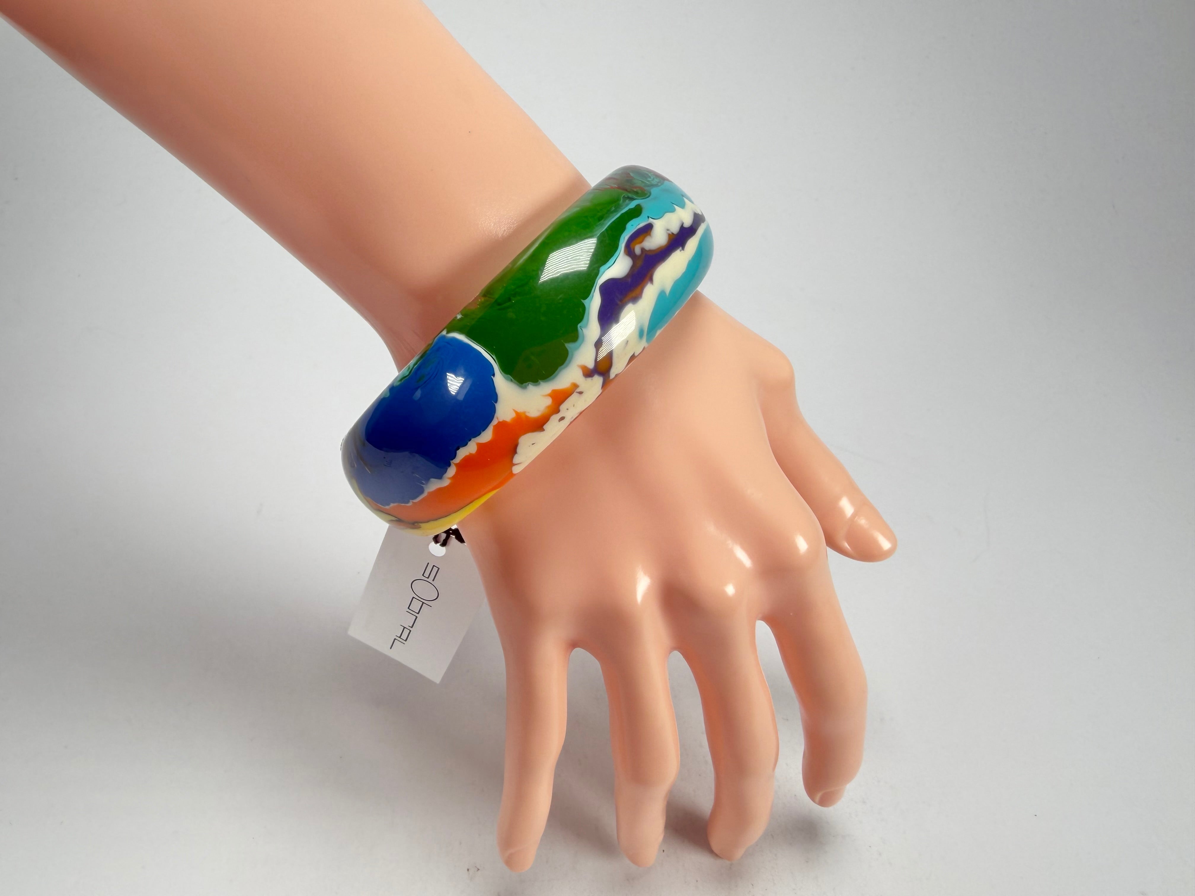 Sobral - Multi-Colour "PB24" Solid Resin Bangle ( 003813 )