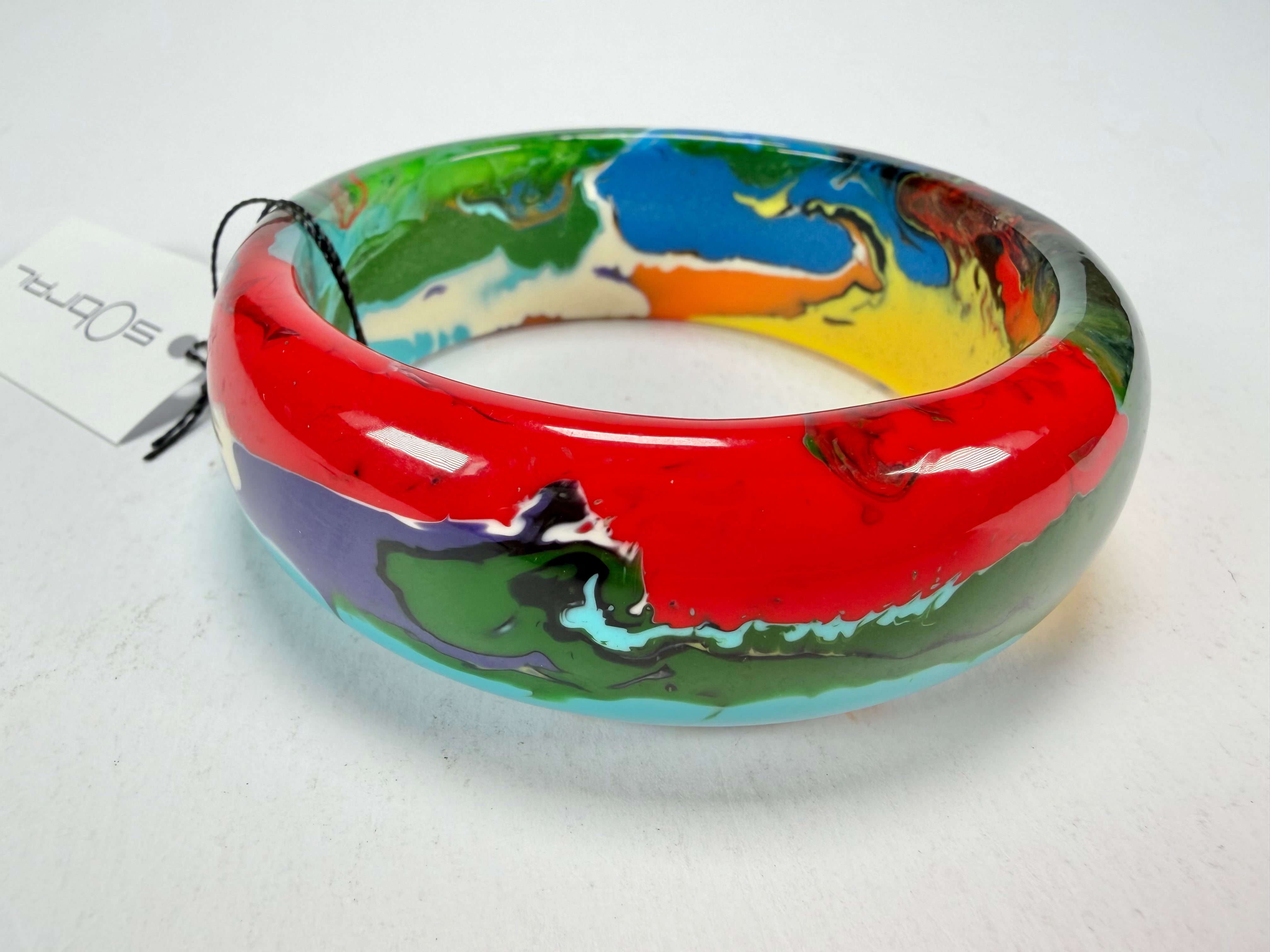 Sobral - Multi-Colour "PB24" Solid Resin Bangle ( 003813 )