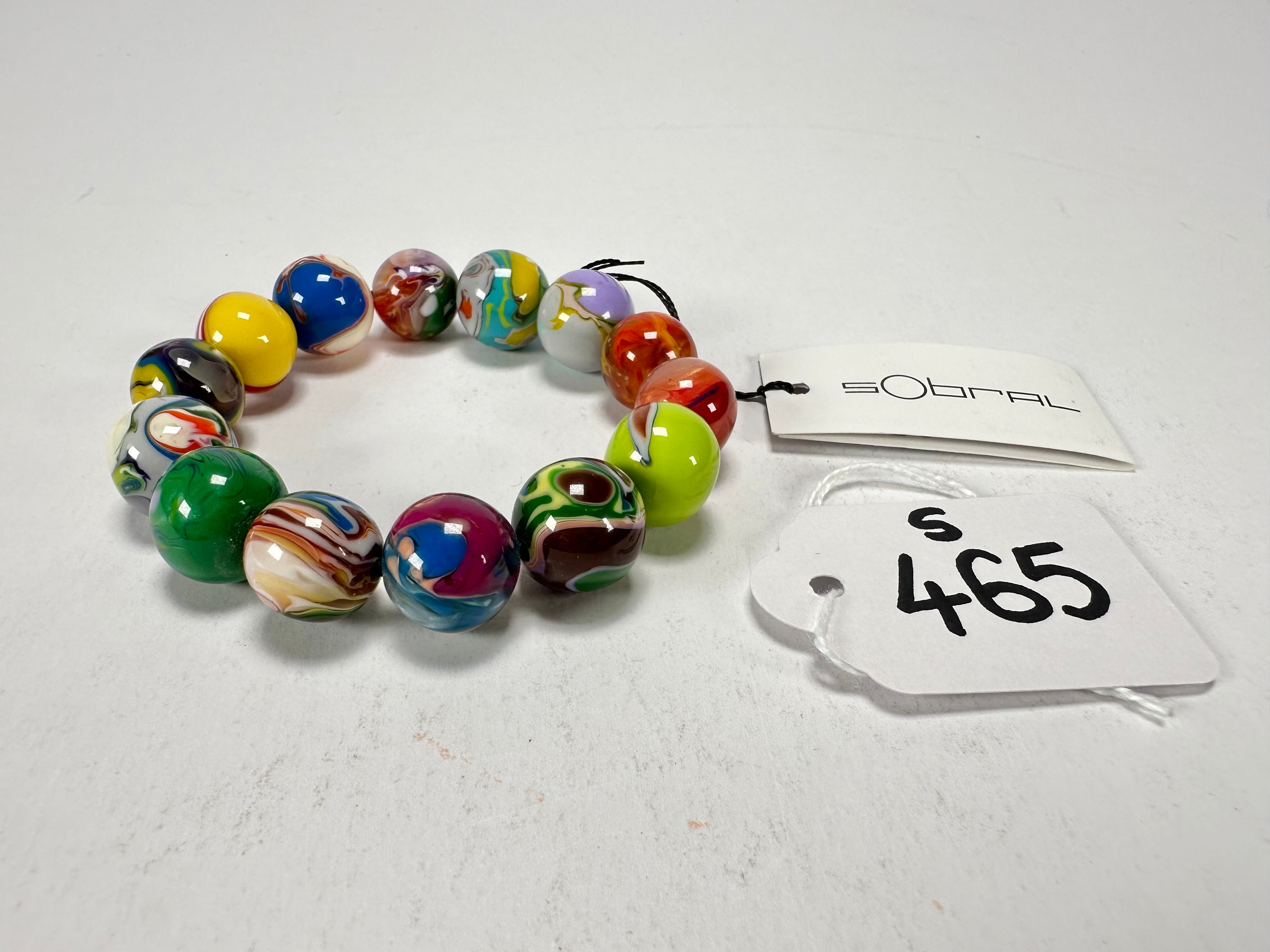 Sobral - Planets "Orbitalis" Pollock Elasticated Resin Bracelet ( 005454 )