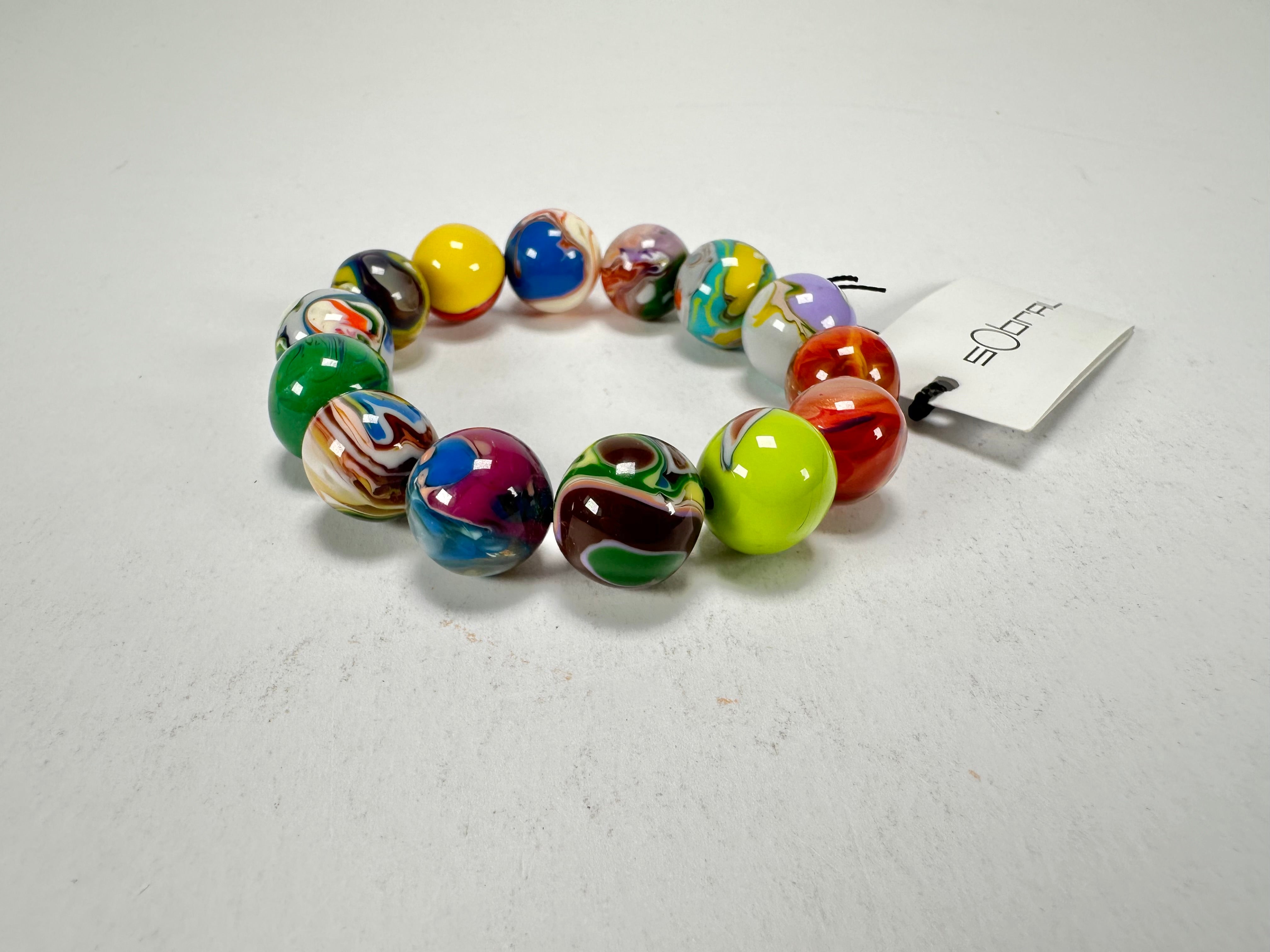Sobral - Planets "Orbitalis" Pollock Elasticated Resin Bracelet ( 005454 )
