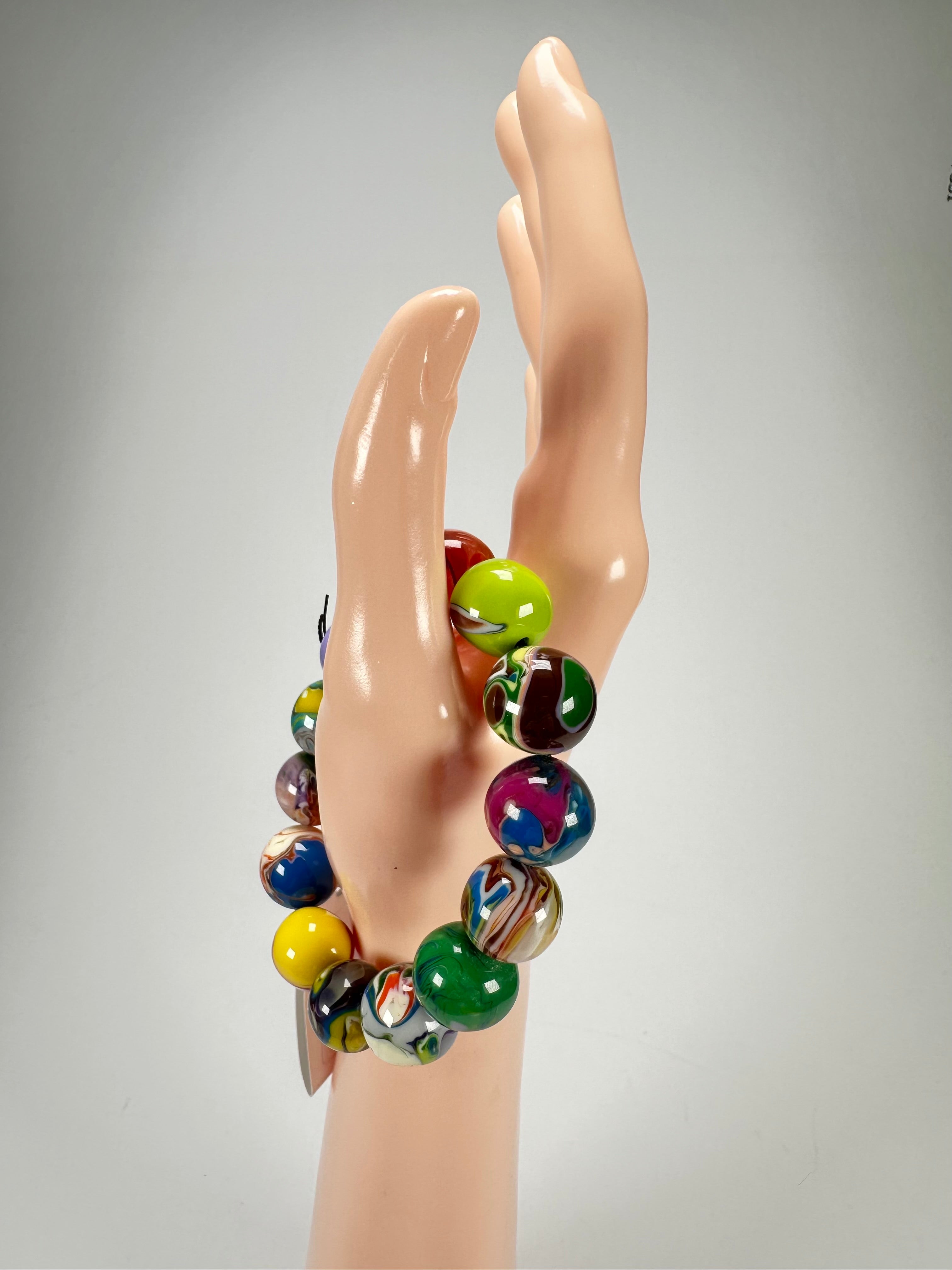Sobral - Planets "Orbitalis" Pollock Elasticated Resin Bracelet ( 005454 )