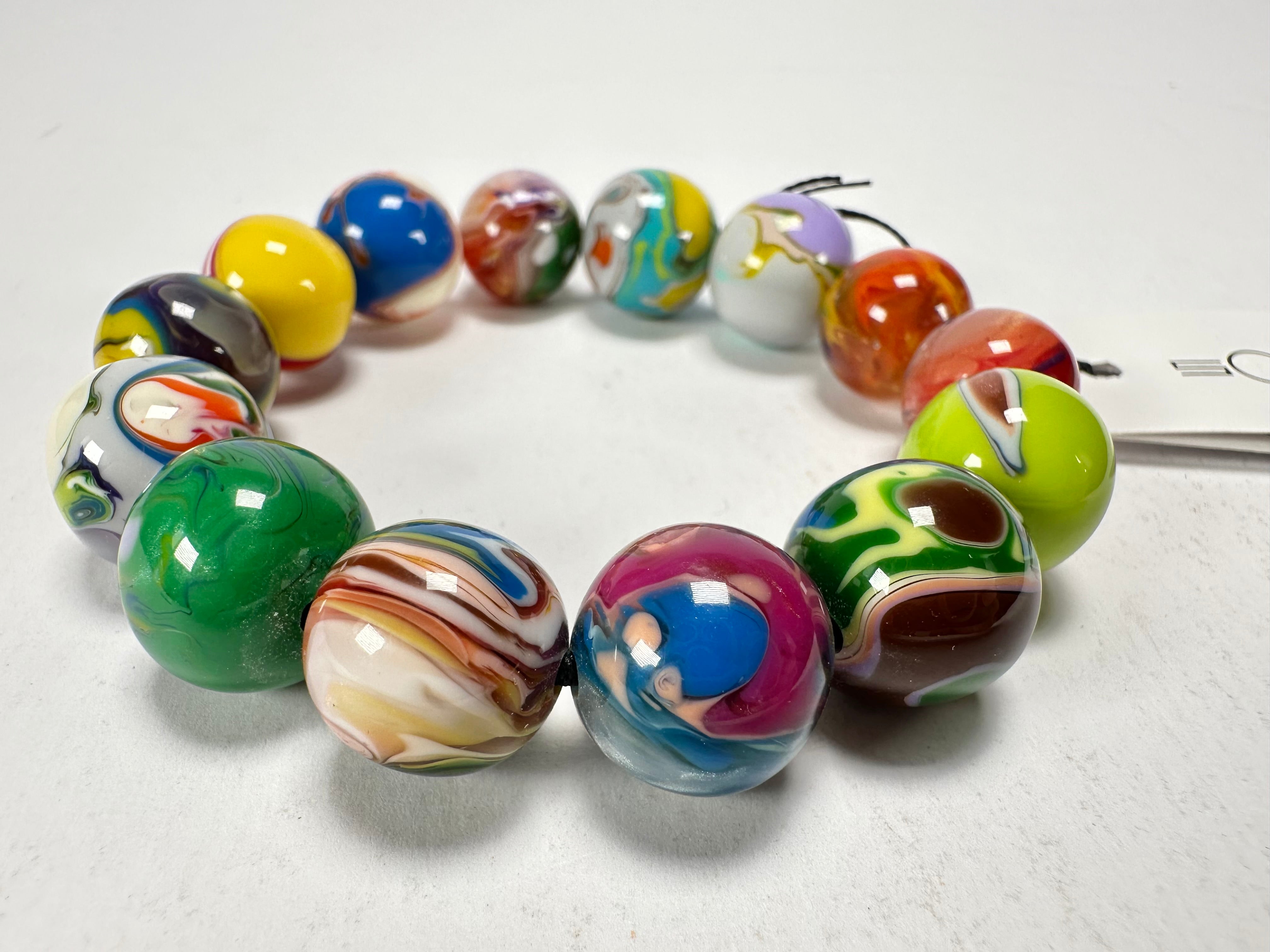 Sobral - Planets "Orbitalis" Pollock Elasticated Resin Bracelet ( 005454 )