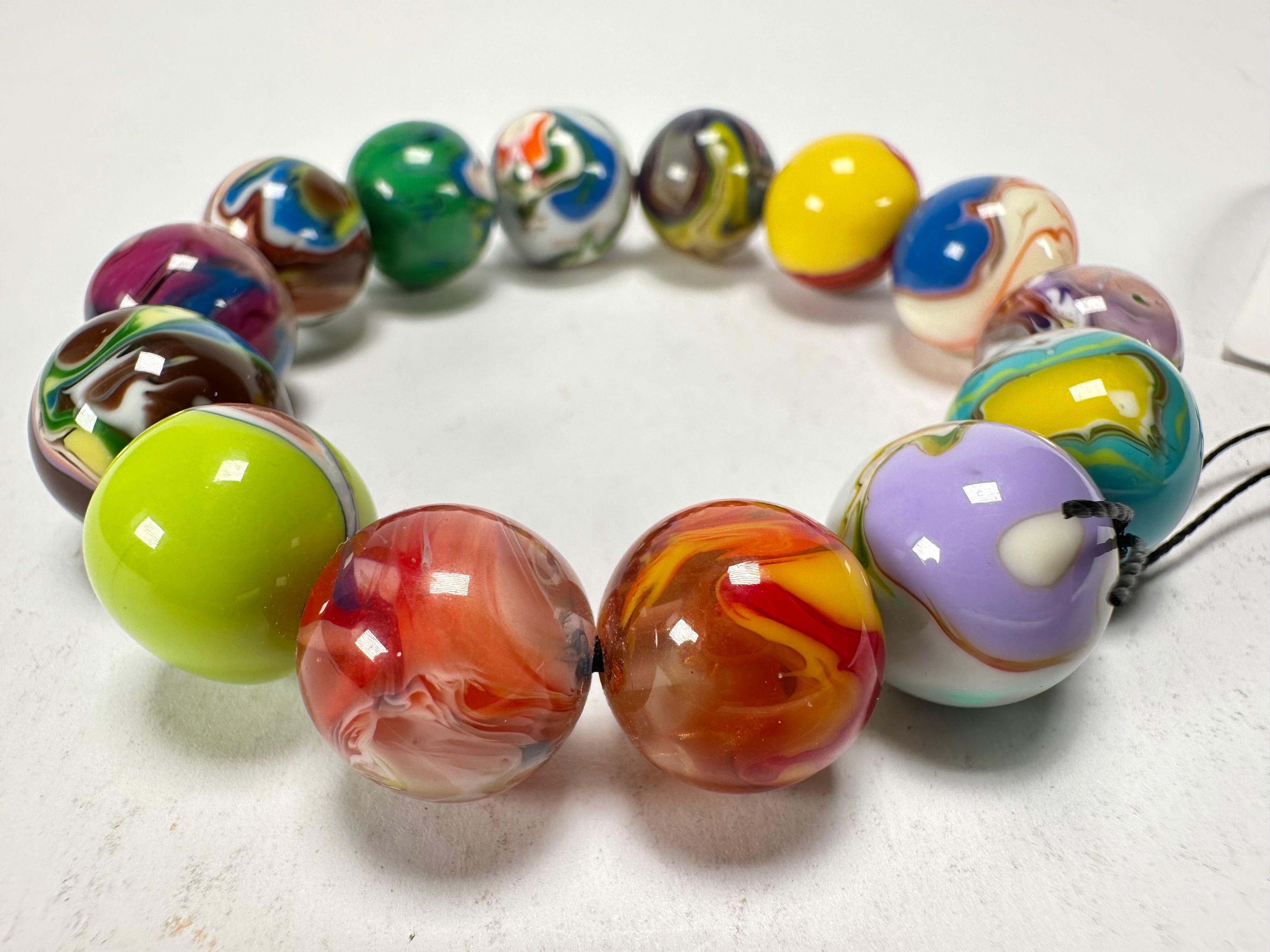 Sobral - Planets "Orbitalis" Pollock Elasticated Resin Bracelet ( 005454 )