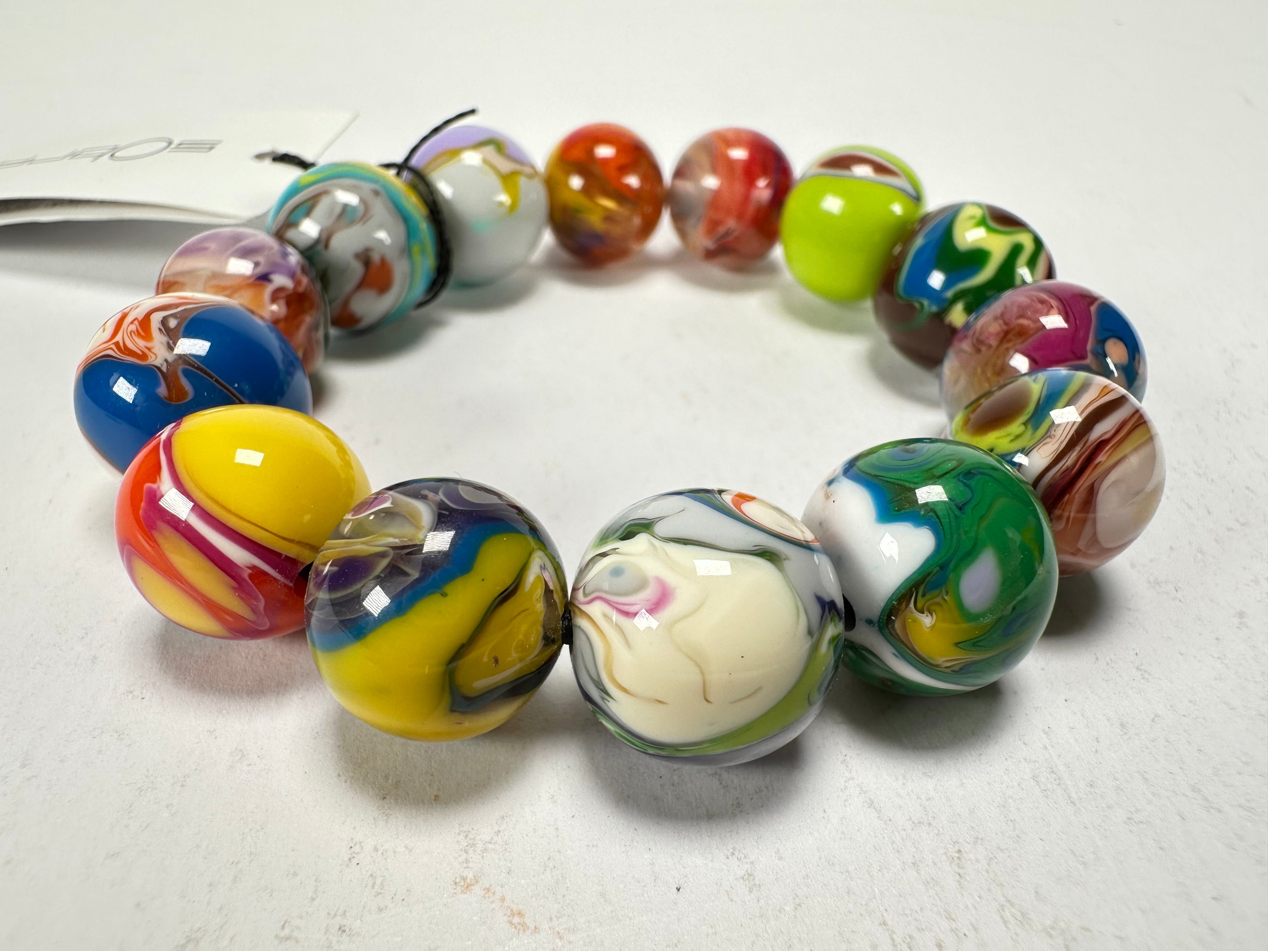 Sobral - Planets "Orbitalis" Pollock Elasticated Resin Bracelet ( 005454 )