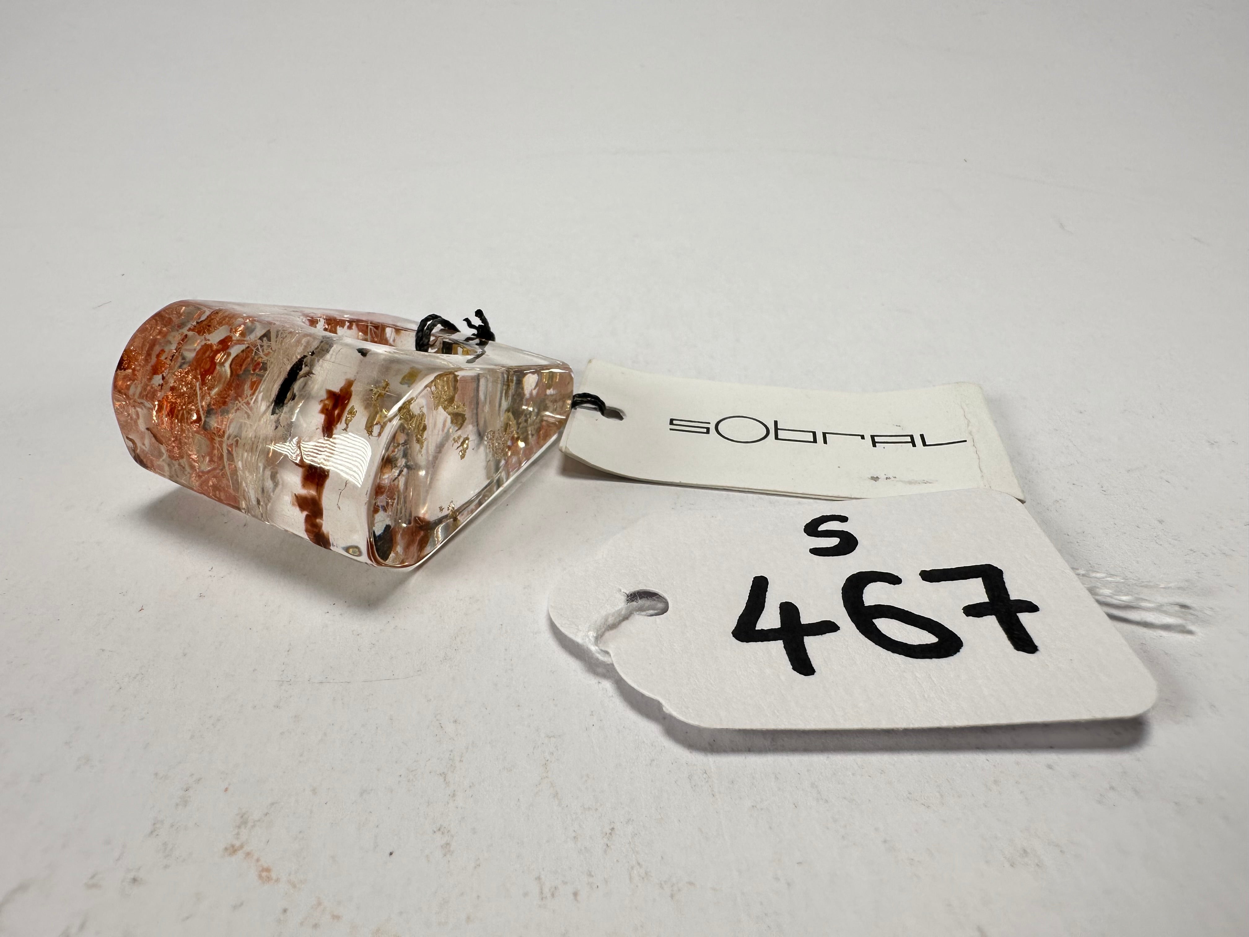 Sobral - Minas Gerais "Araxá" Resin Ring ( 005409 ) - Size UK M / US 6
