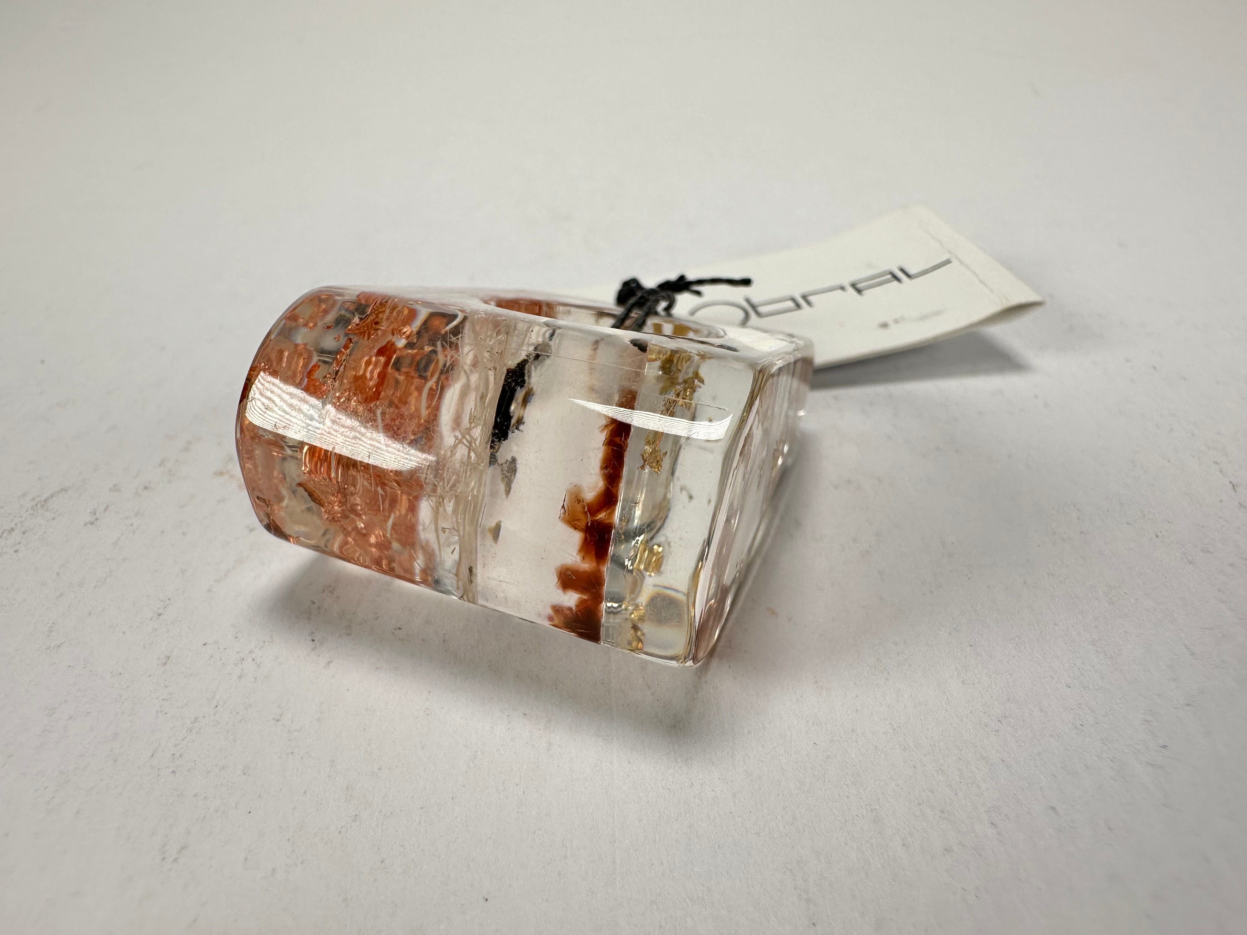Sobral - Minas Gerais "Araxá" Resin Ring ( 005409 ) - Size UK M / US 6
