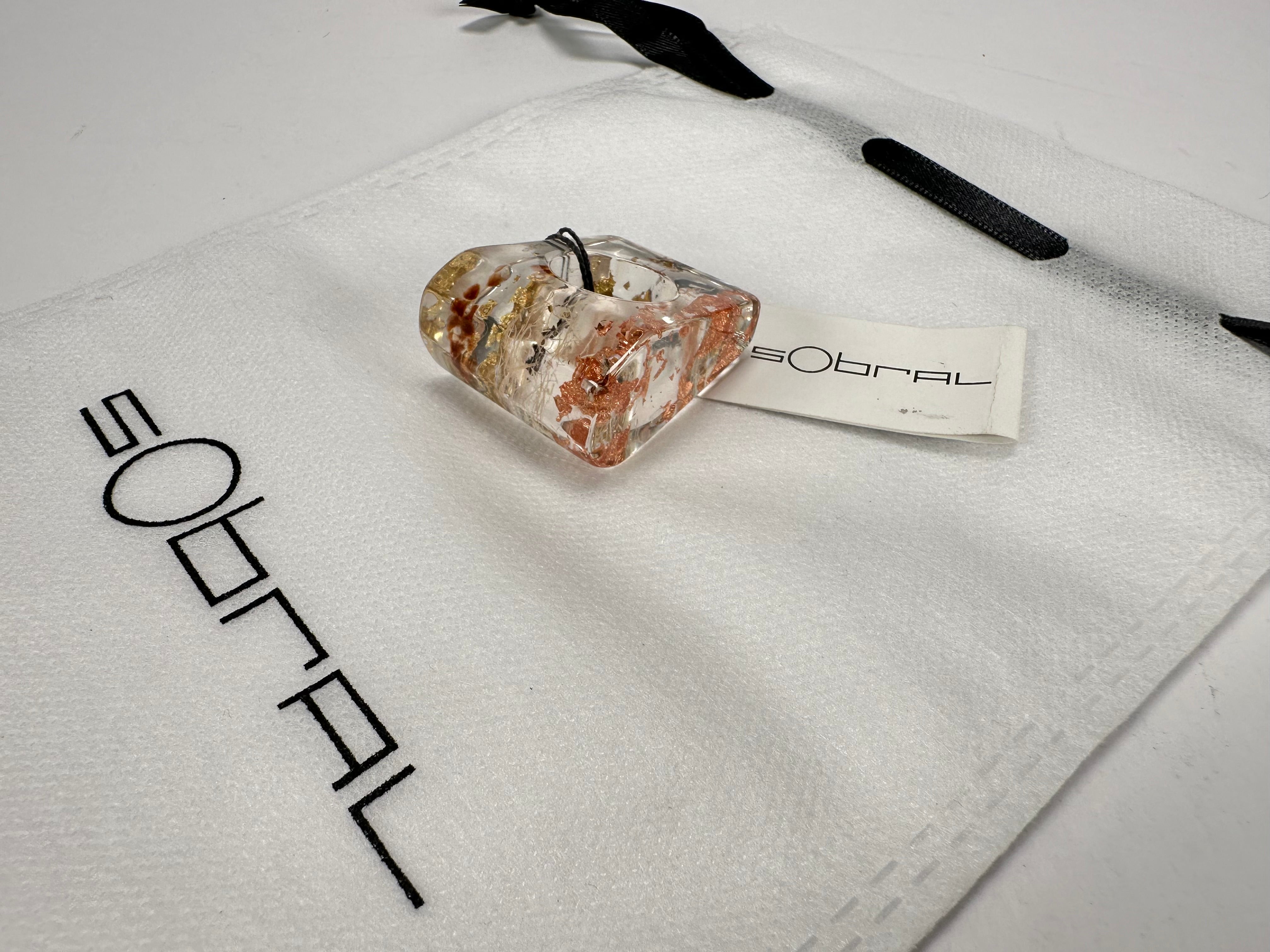 Sobral - Minas Gerais "Araxá" Resin Ring ( 005409 ) - Size UK M / US 6