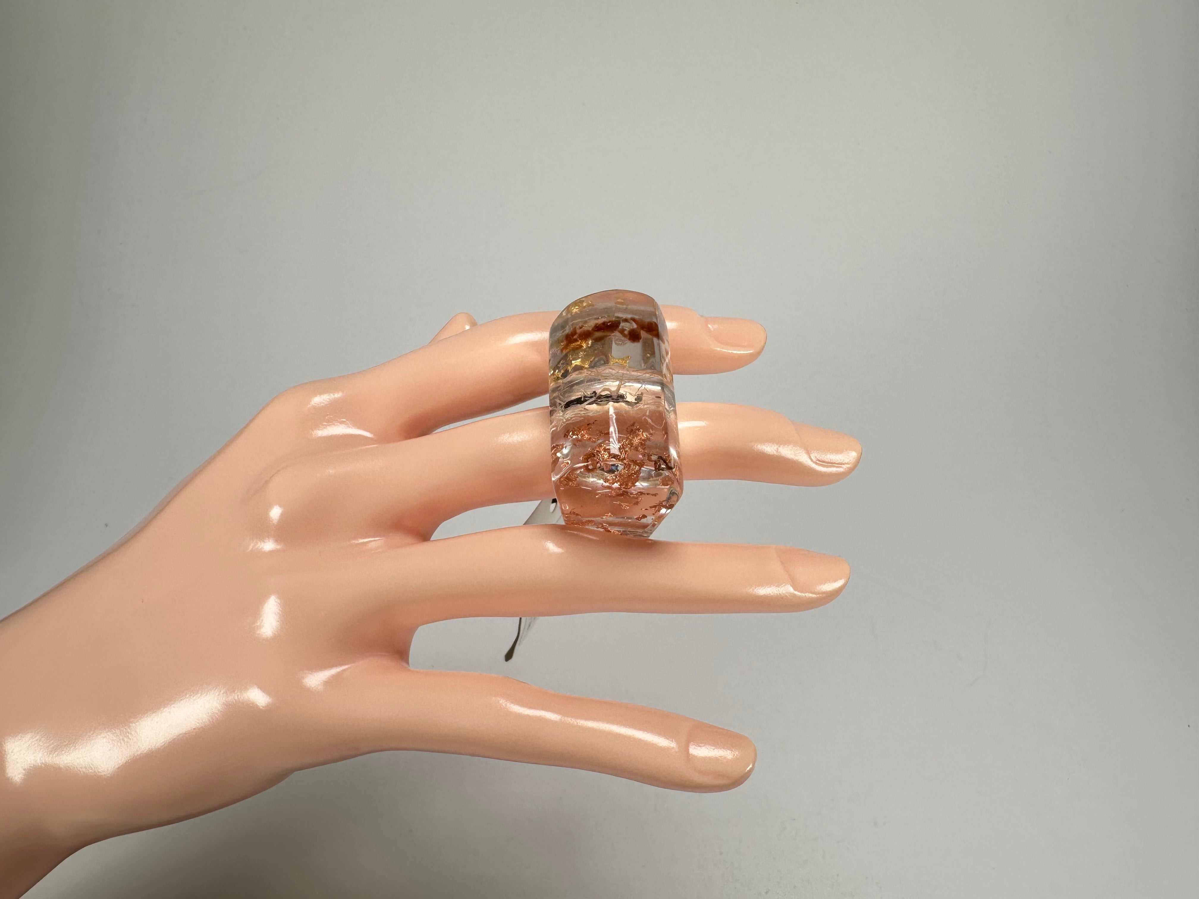 Sobral - Minas Gerais "Araxá" Resin Ring ( 005409 ) - Size UK M / US 6