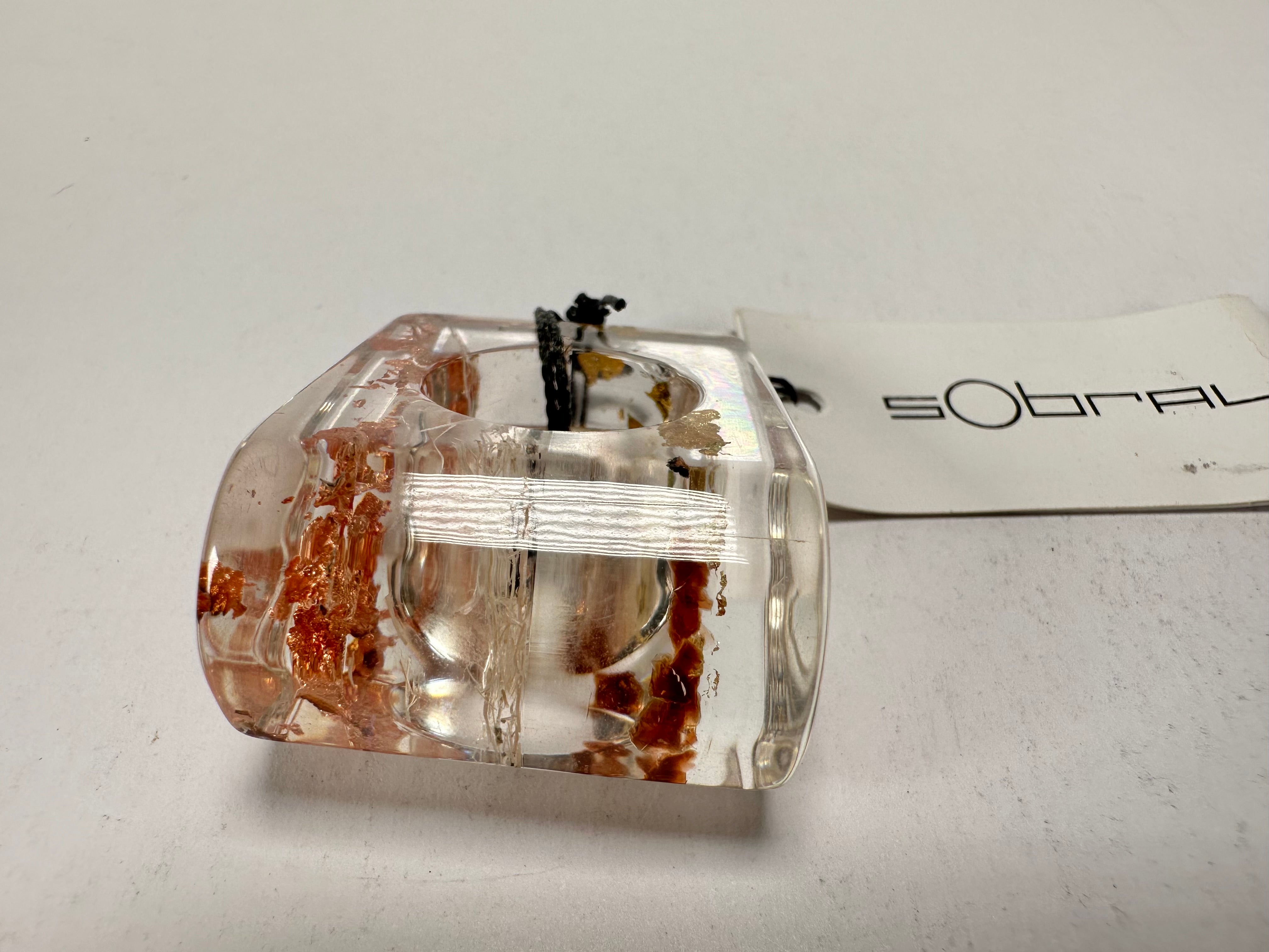 Sobral - Minas Gerais "Araxá" Resin Ring ( 005409 ) - Size UK M / US 6