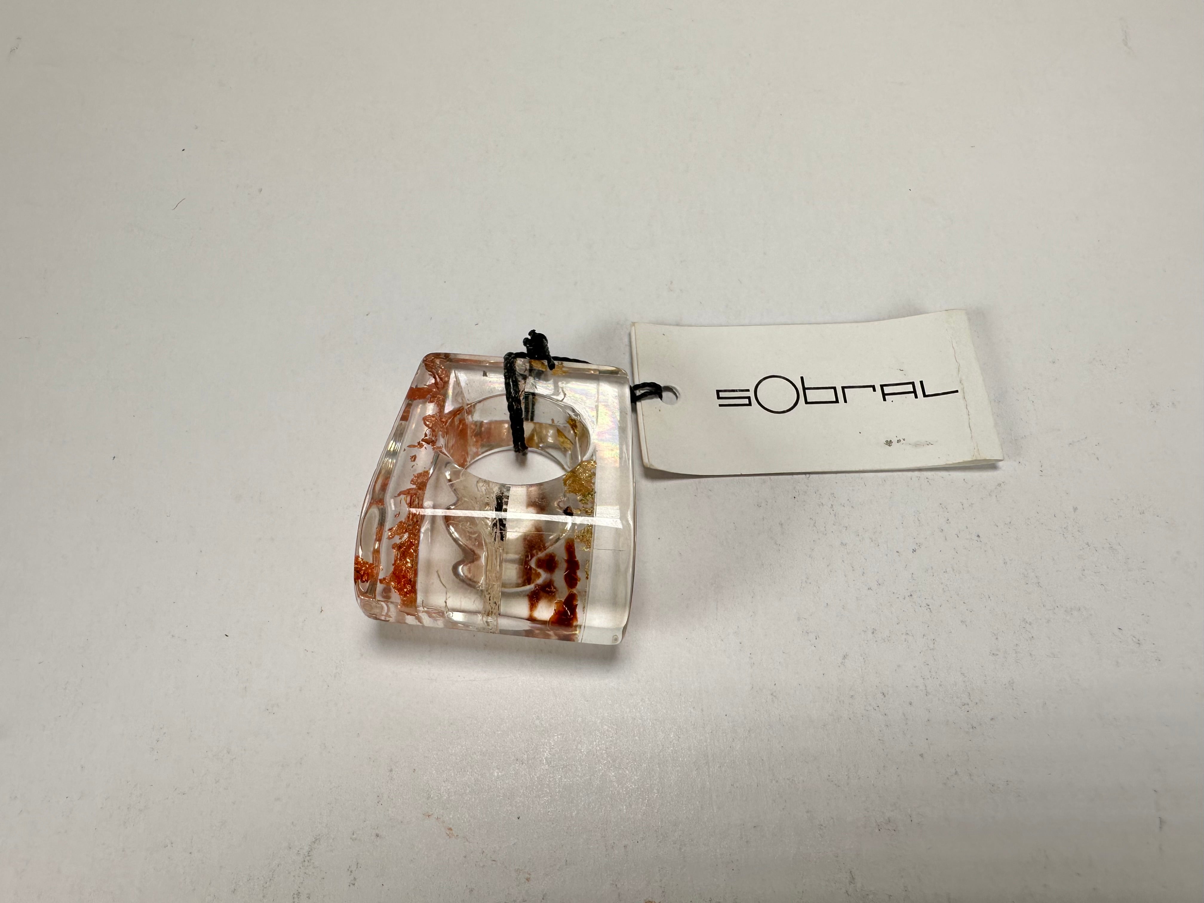 Sobral - Minas Gerais "Araxá" Resin Ring ( 005409 ) - Size UK M / US 6