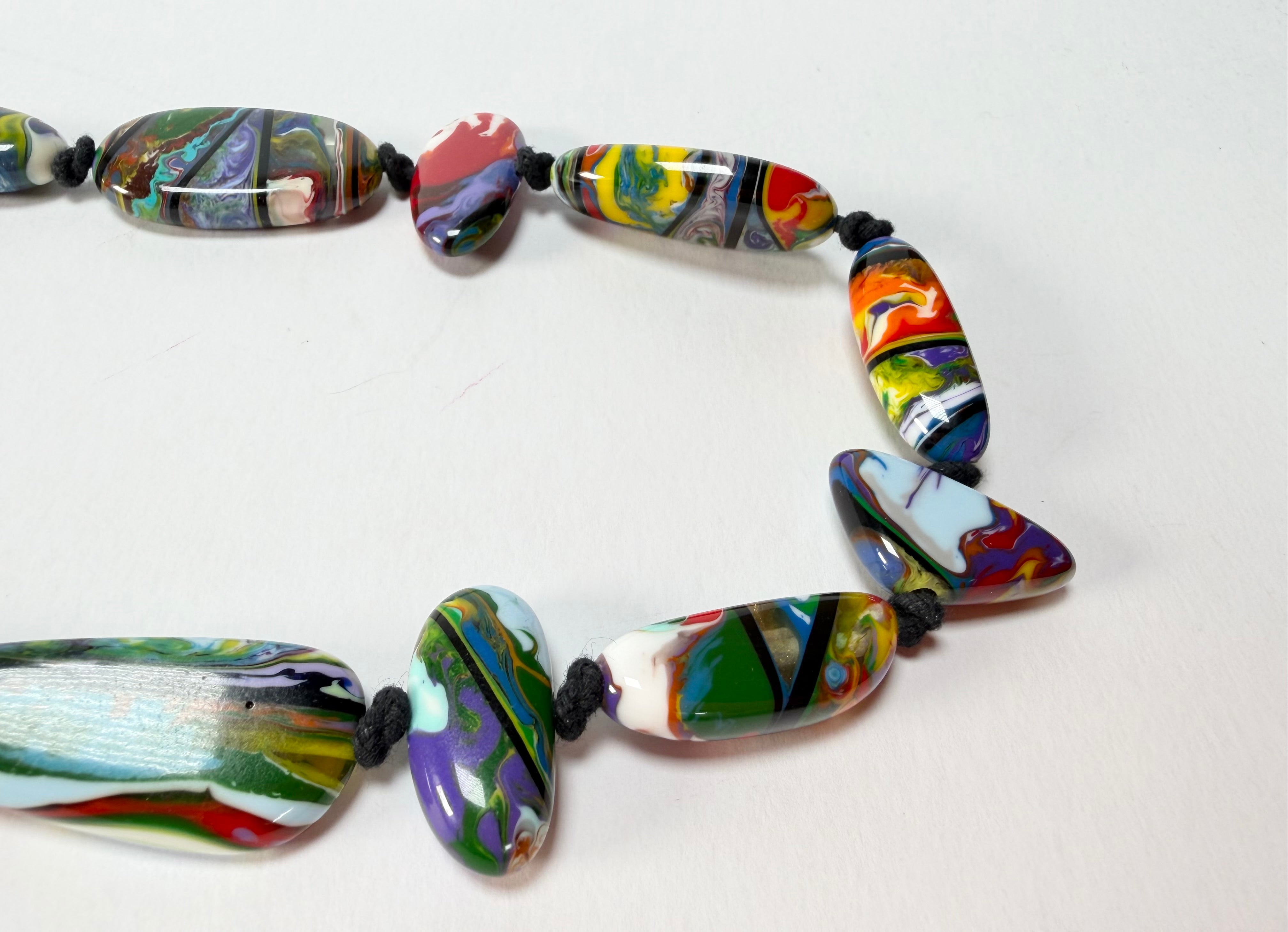 Sobral - Multi-Colour "New Habilis" Pollock Resin Necklace ( 005259 )