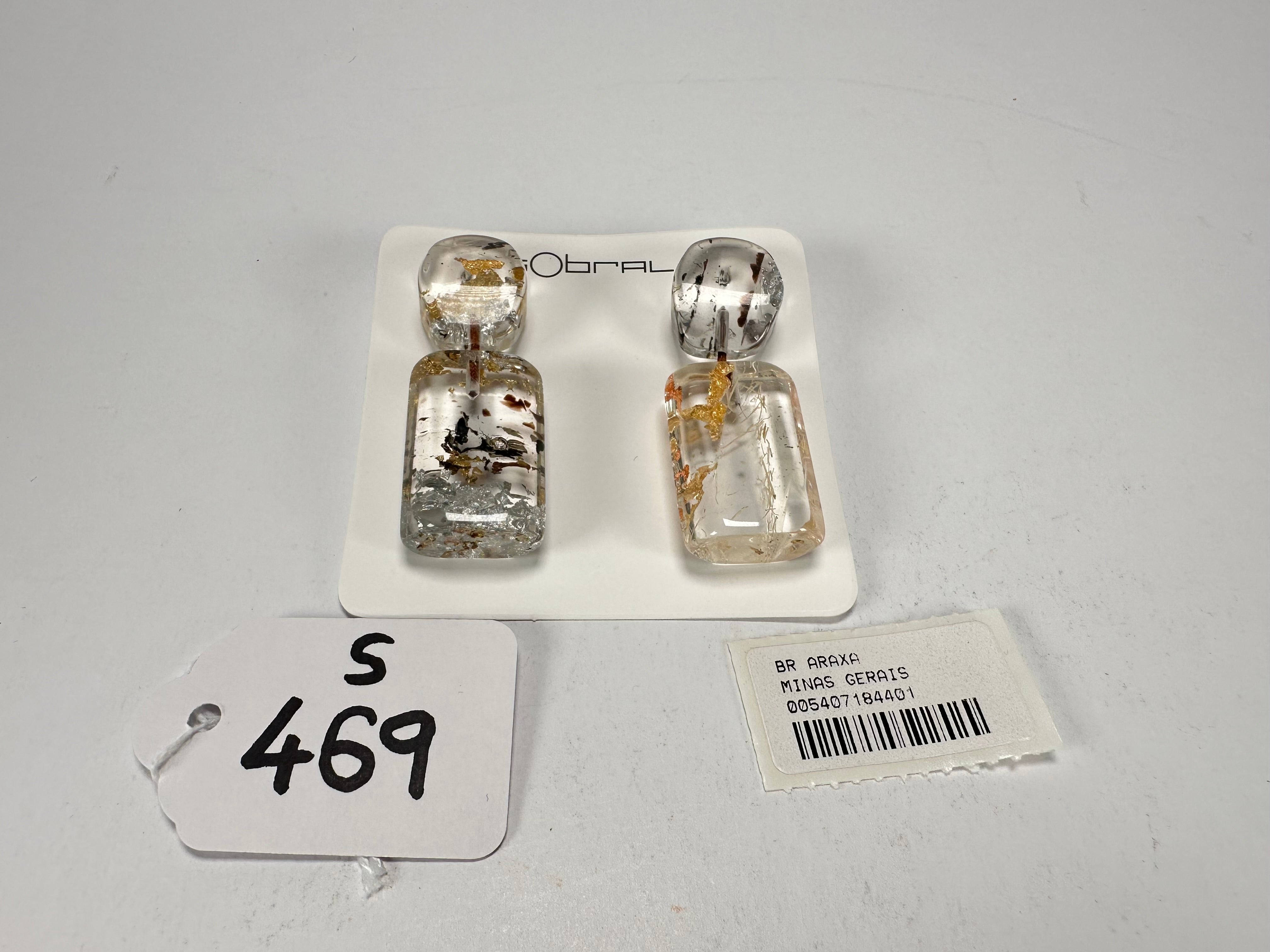 Sobral - Minas Gerais "Araxá" Resin Earrings ( 005407 )