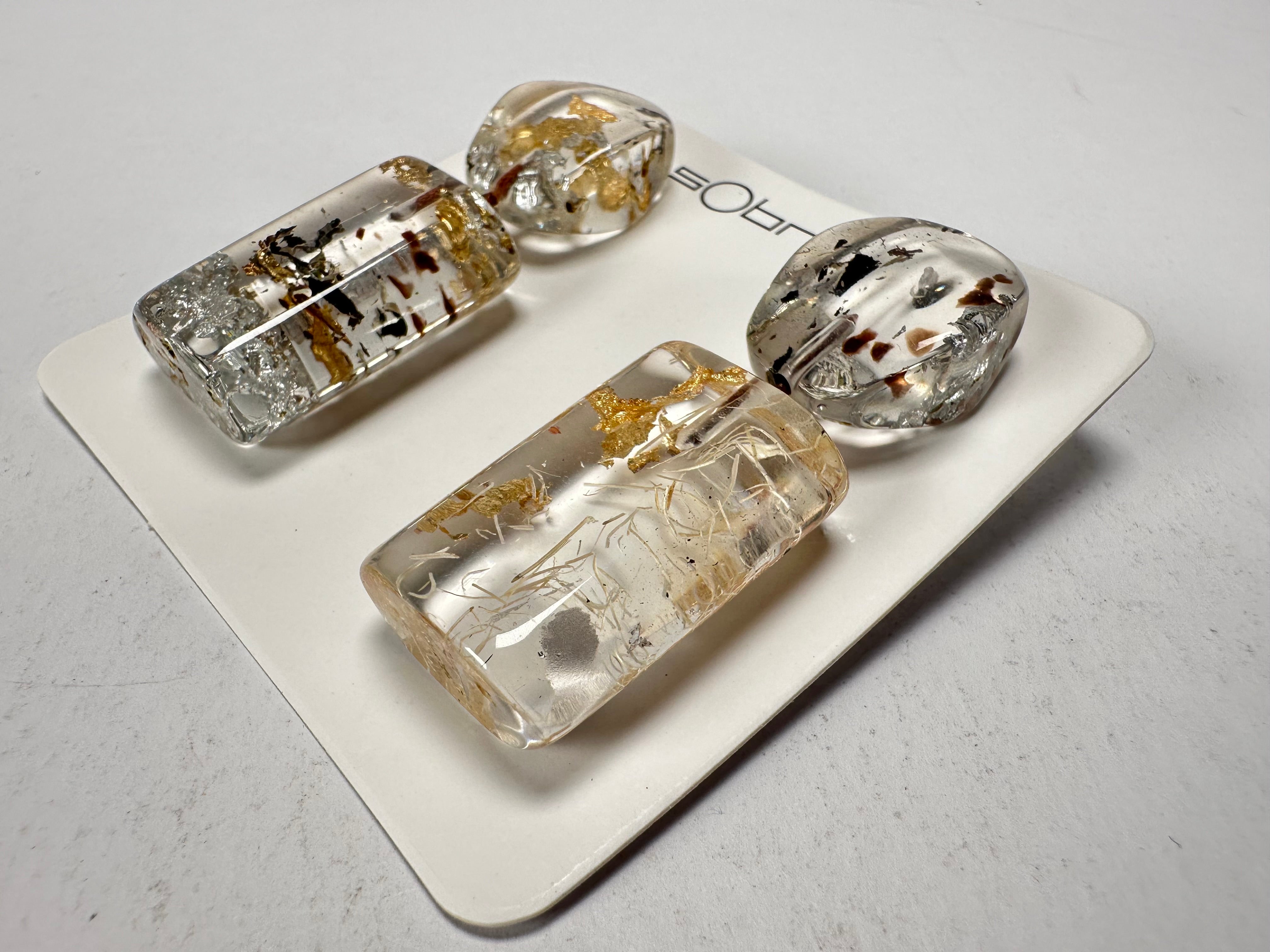 Sobral - Minas Gerais "Araxá" Resin Earrings ( 005407 )