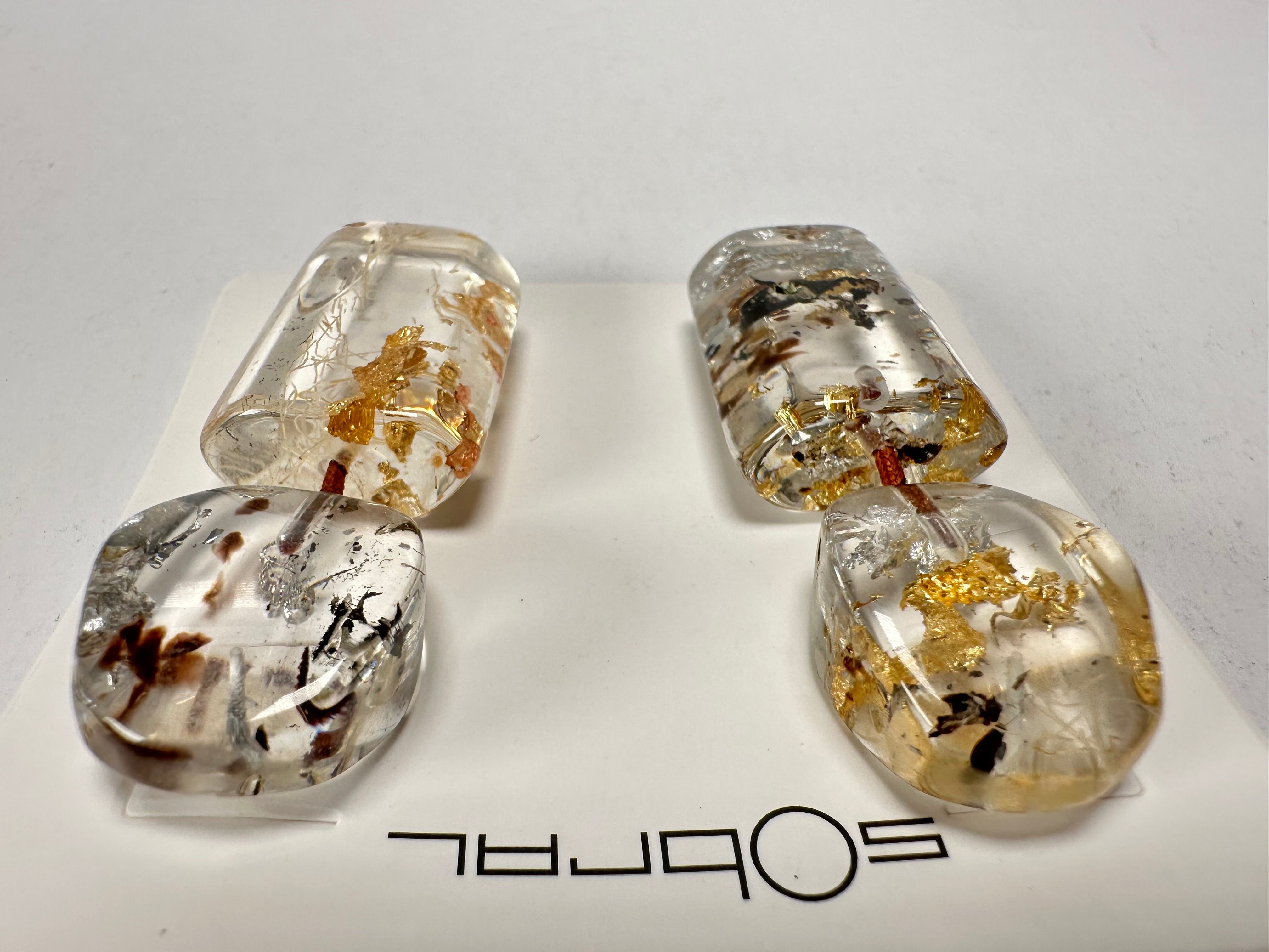 Sobral - Minas Gerais "Araxá" Resin Earrings ( 005407 )