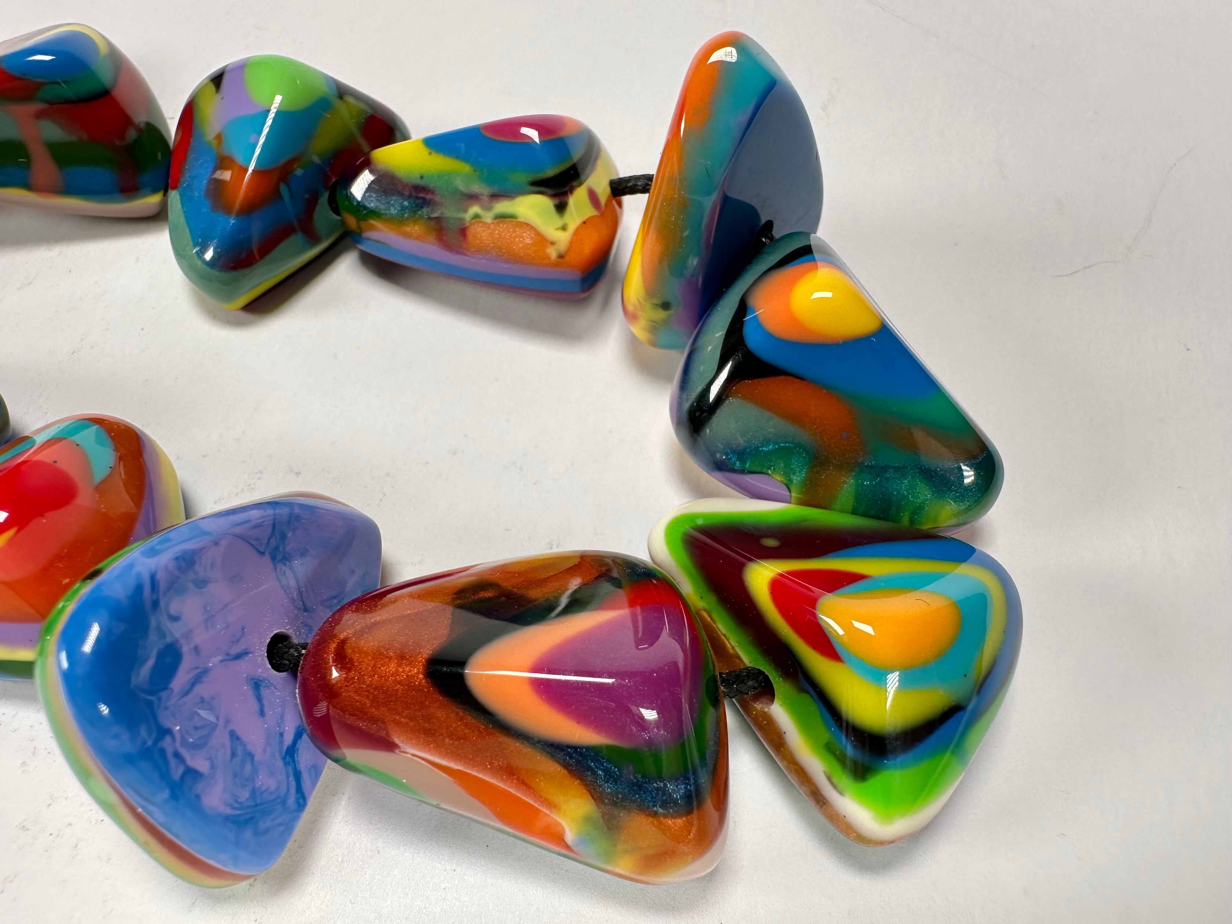 Sobral - Multi-Colour "Anton" Diamante Resin Necklace ( 003614 )