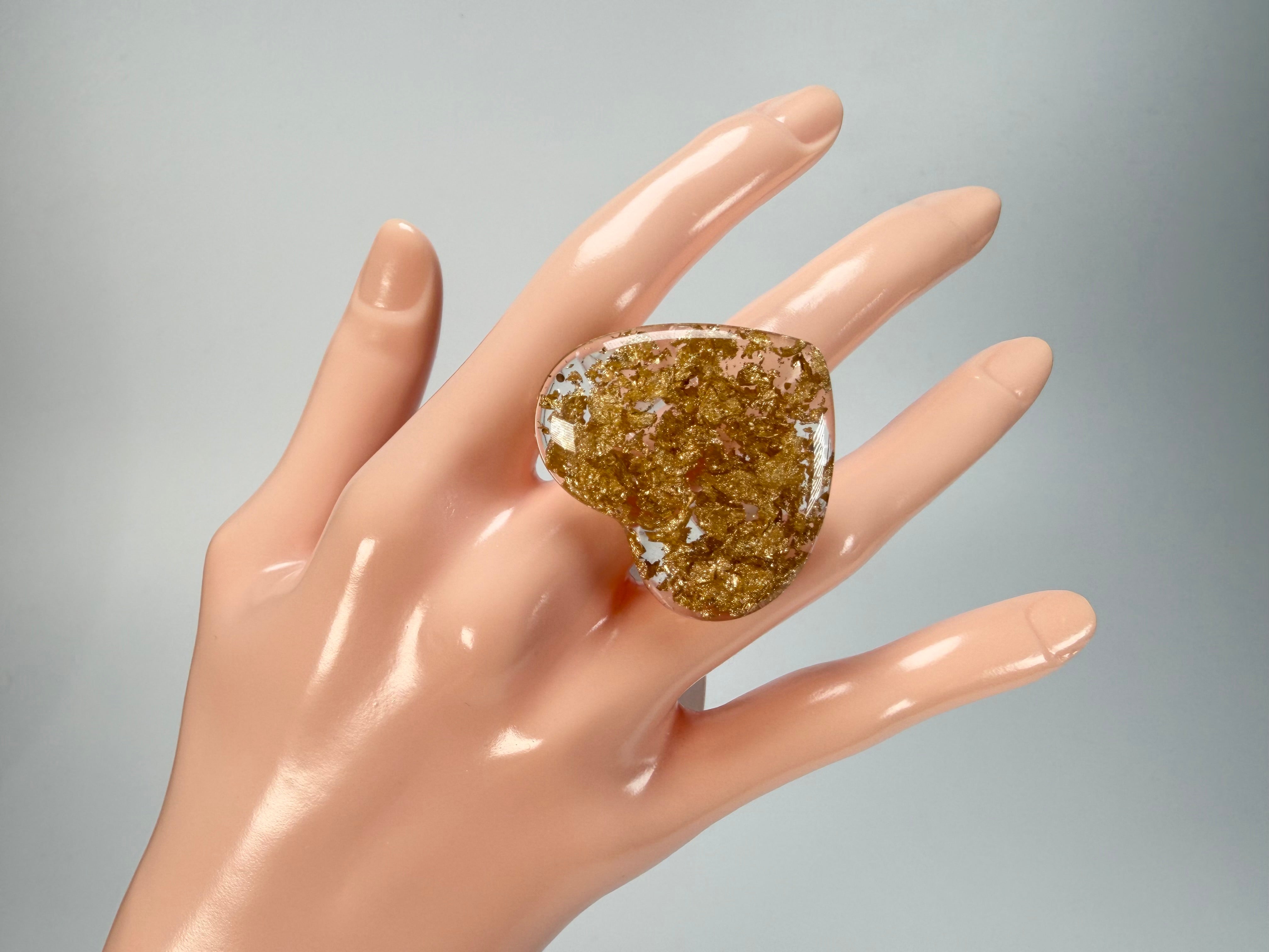 Sobral - Metalique "Mini Ariadne" Resin Ring ( 005543 ) - Size UK V / US 10.5