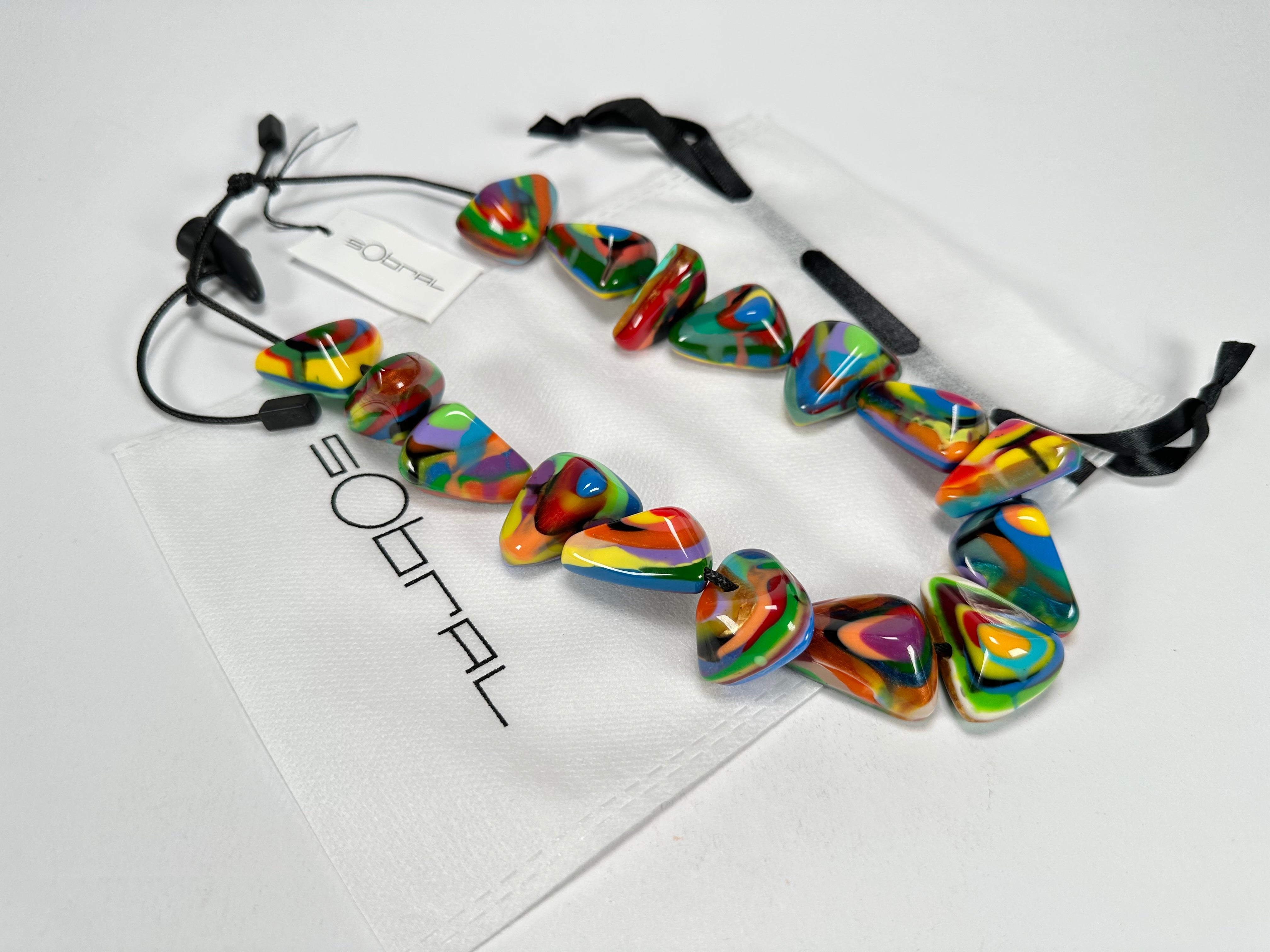 Sobral - Multi-Colour "Anton" Diamante Resin Necklace ( 003614 )