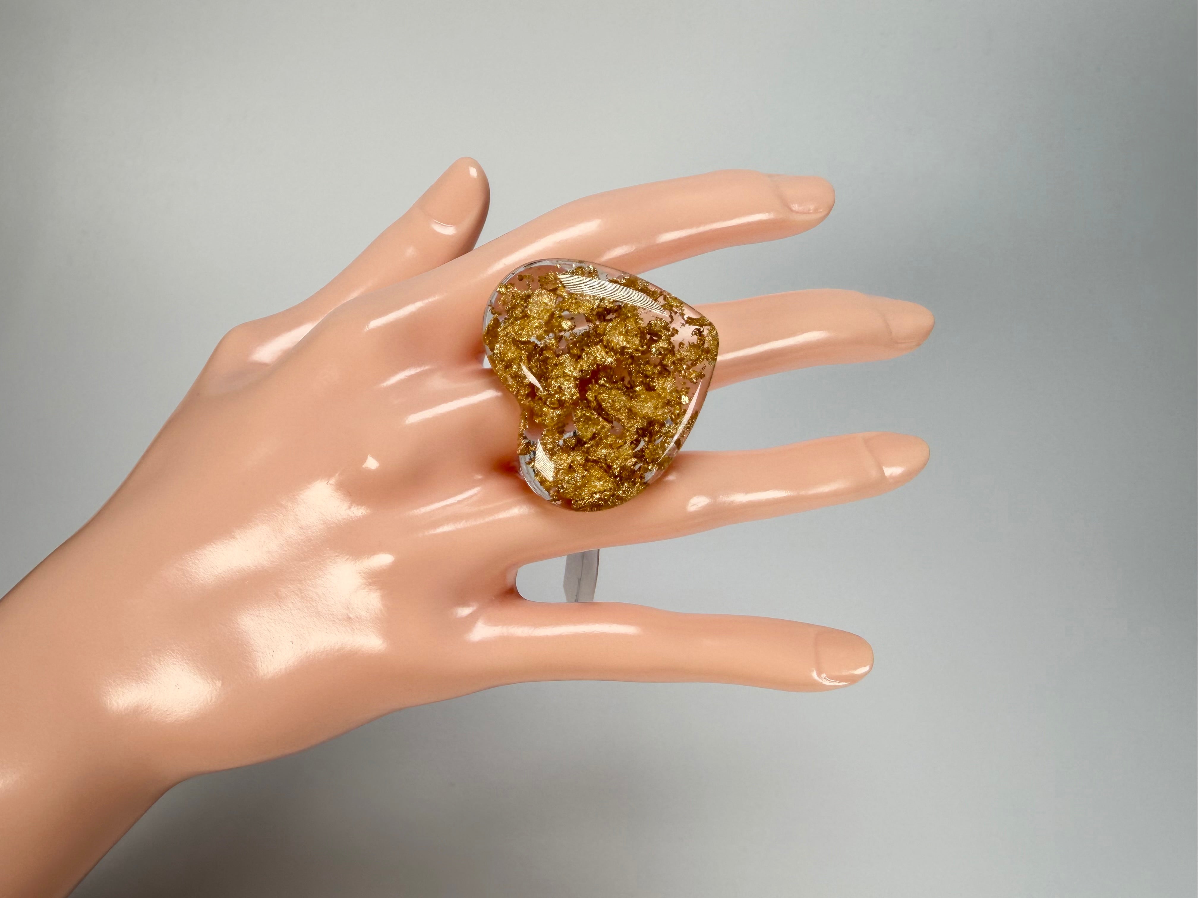Sobral - Metalique "Mini Ariadne" Resin Ring ( 005543 ) - Size UK V / US 10.5