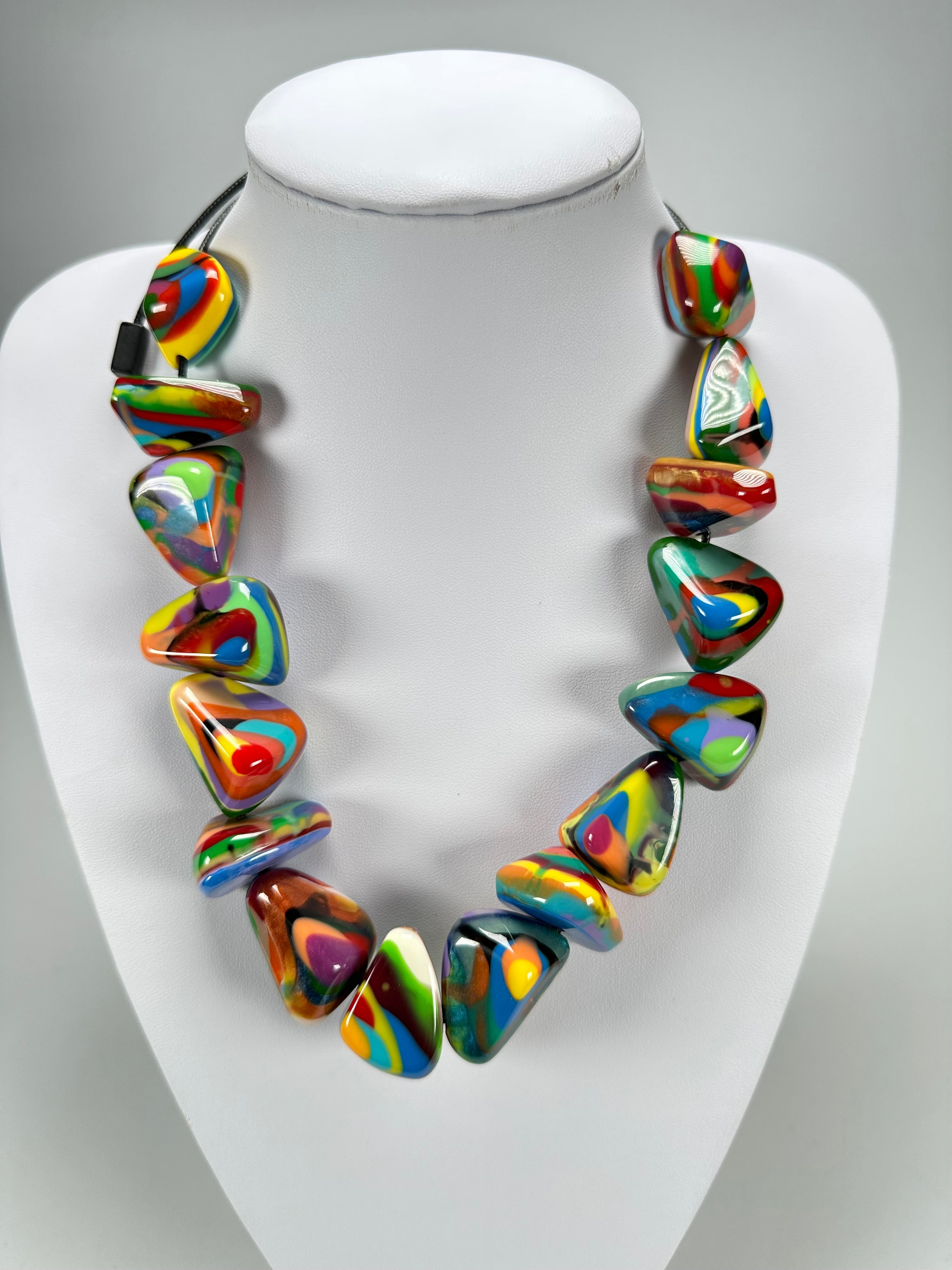 Sobral - Multi-Colour "Anton" Diamante Resin Necklace ( 003614 )