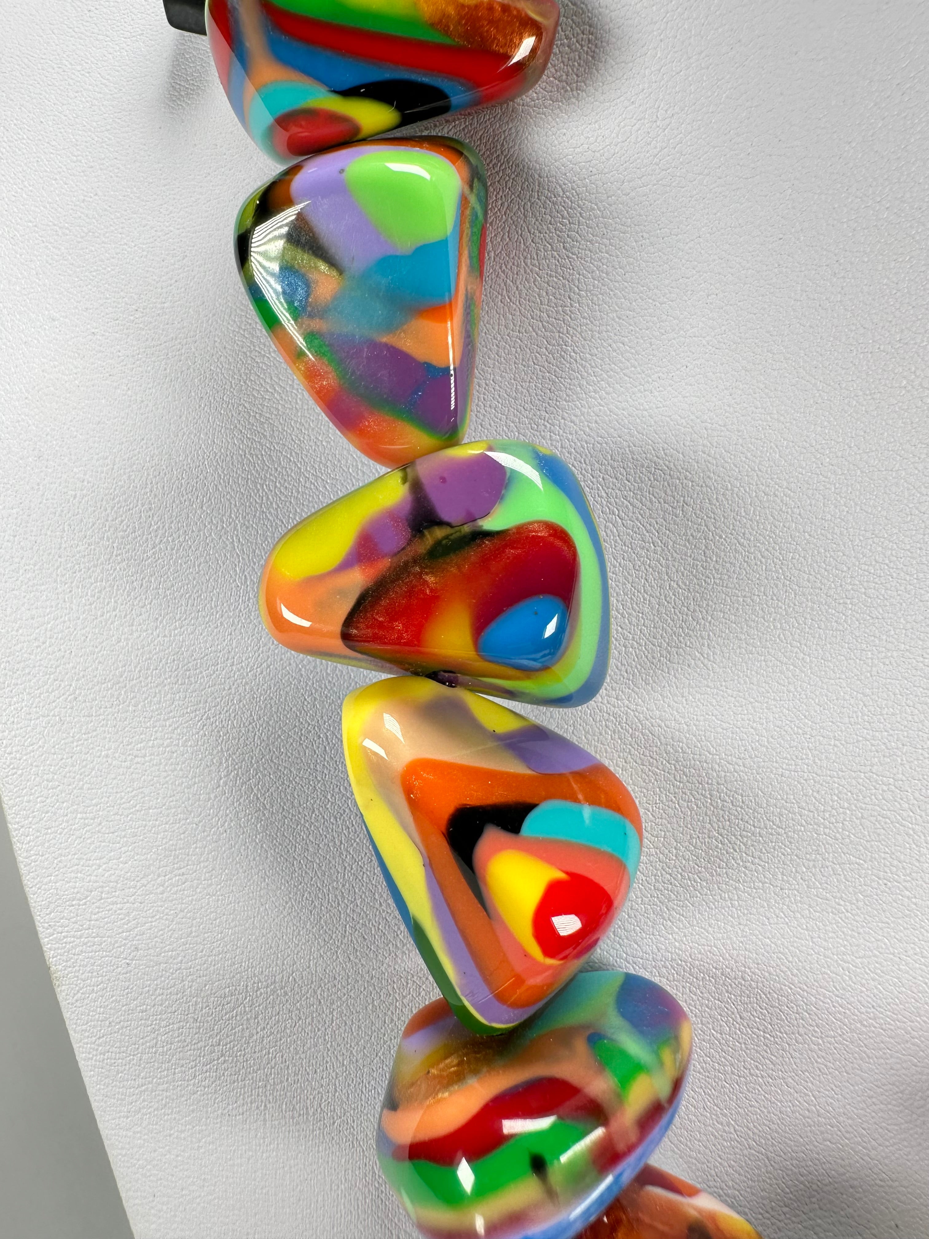 Sobral - Multi-Colour "Anton" Diamante Resin Necklace ( 003614 )