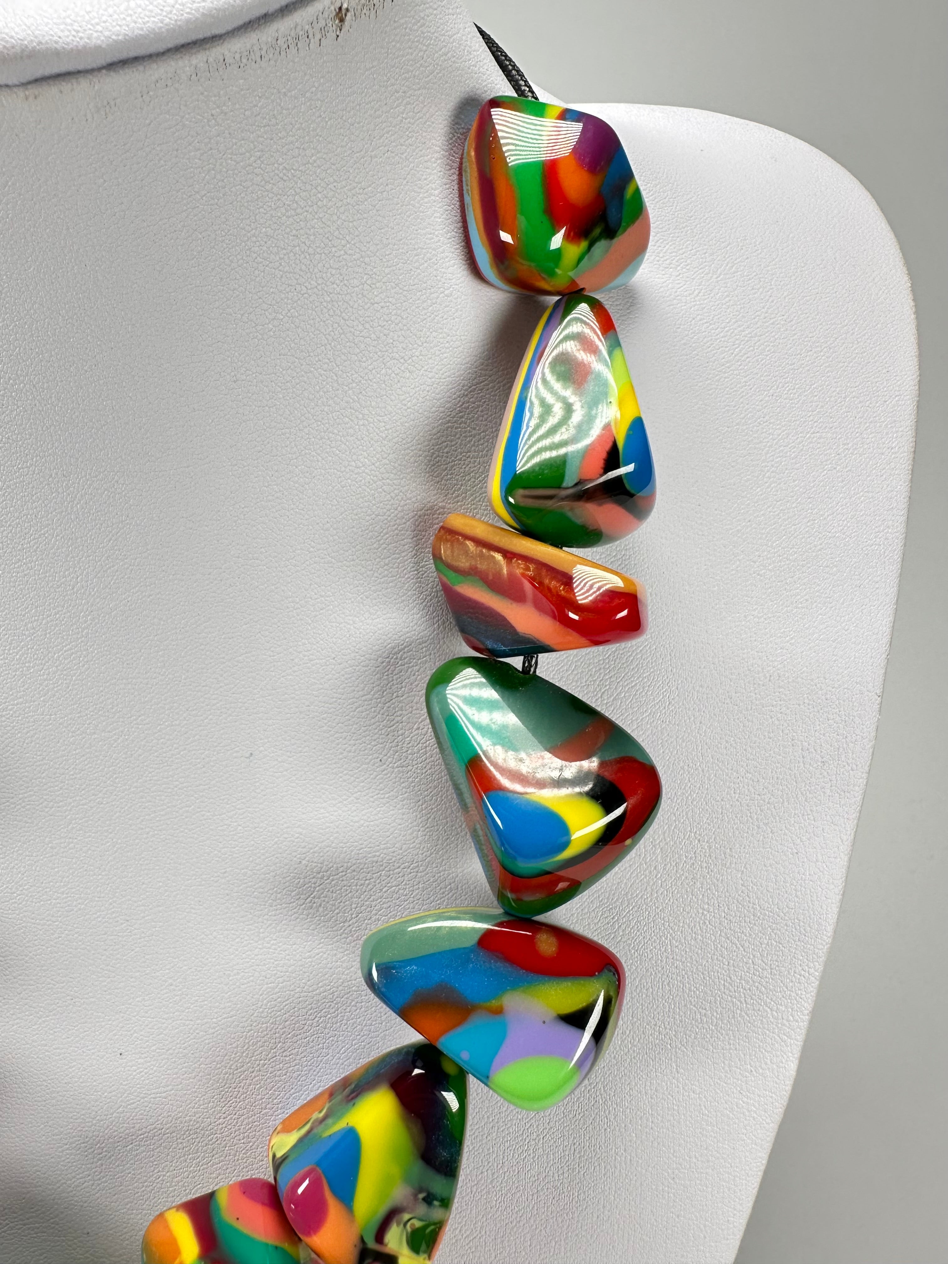 Sobral - Multi-Colour "Anton" Diamante Resin Necklace ( 003614 )