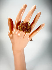 Sobral - Metalique "Mini Ariadne" Resin Ring ( 005543 ) - Size UK V / US 10.5