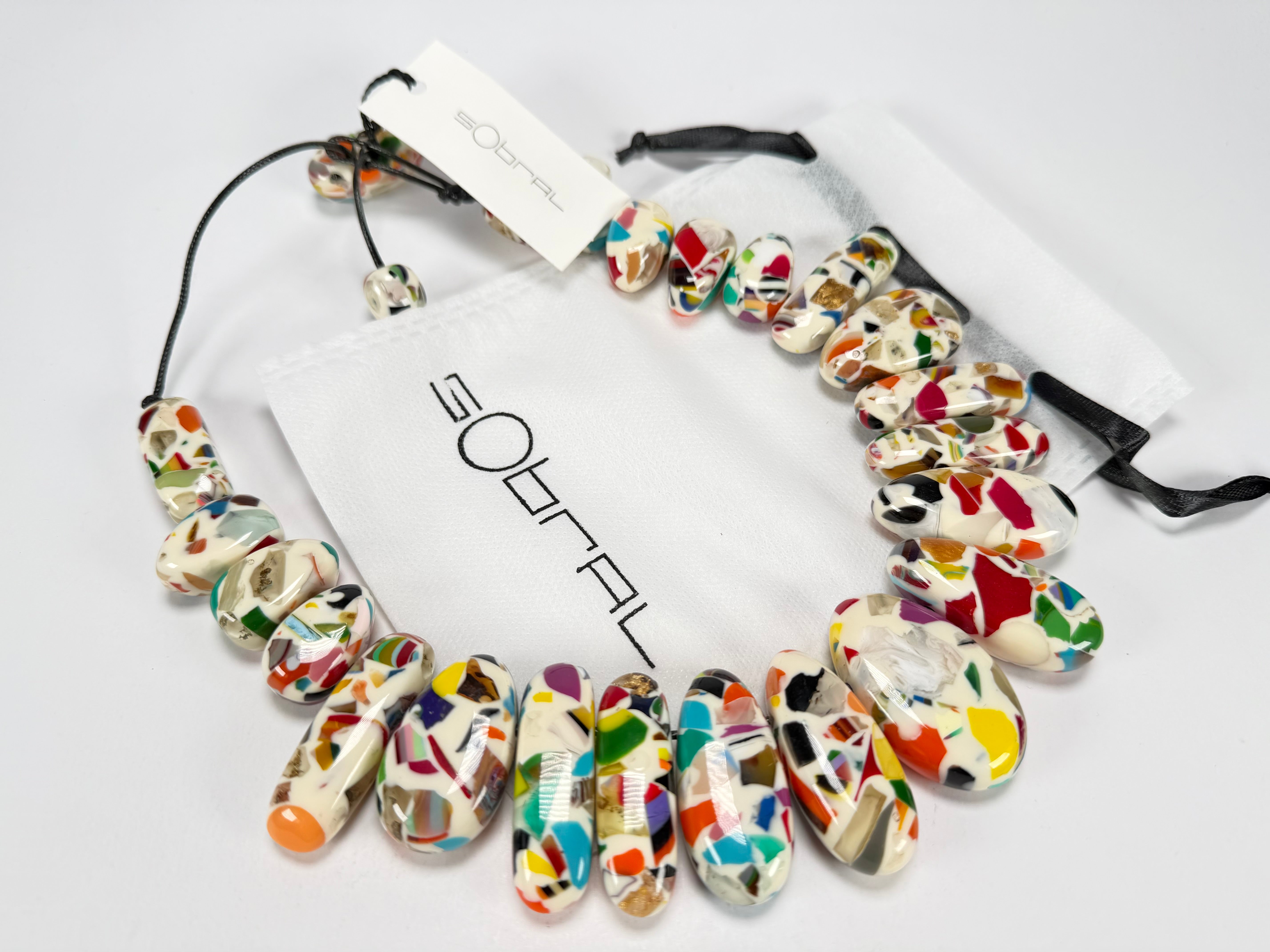 Sobral - Caillou Marfim "Monica" Resin Necklace ( 005412 )