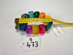 Sobral - Multi-Colour "Indiana" Mix Multicor Elasticated Resin Bracelet ( 000210 )