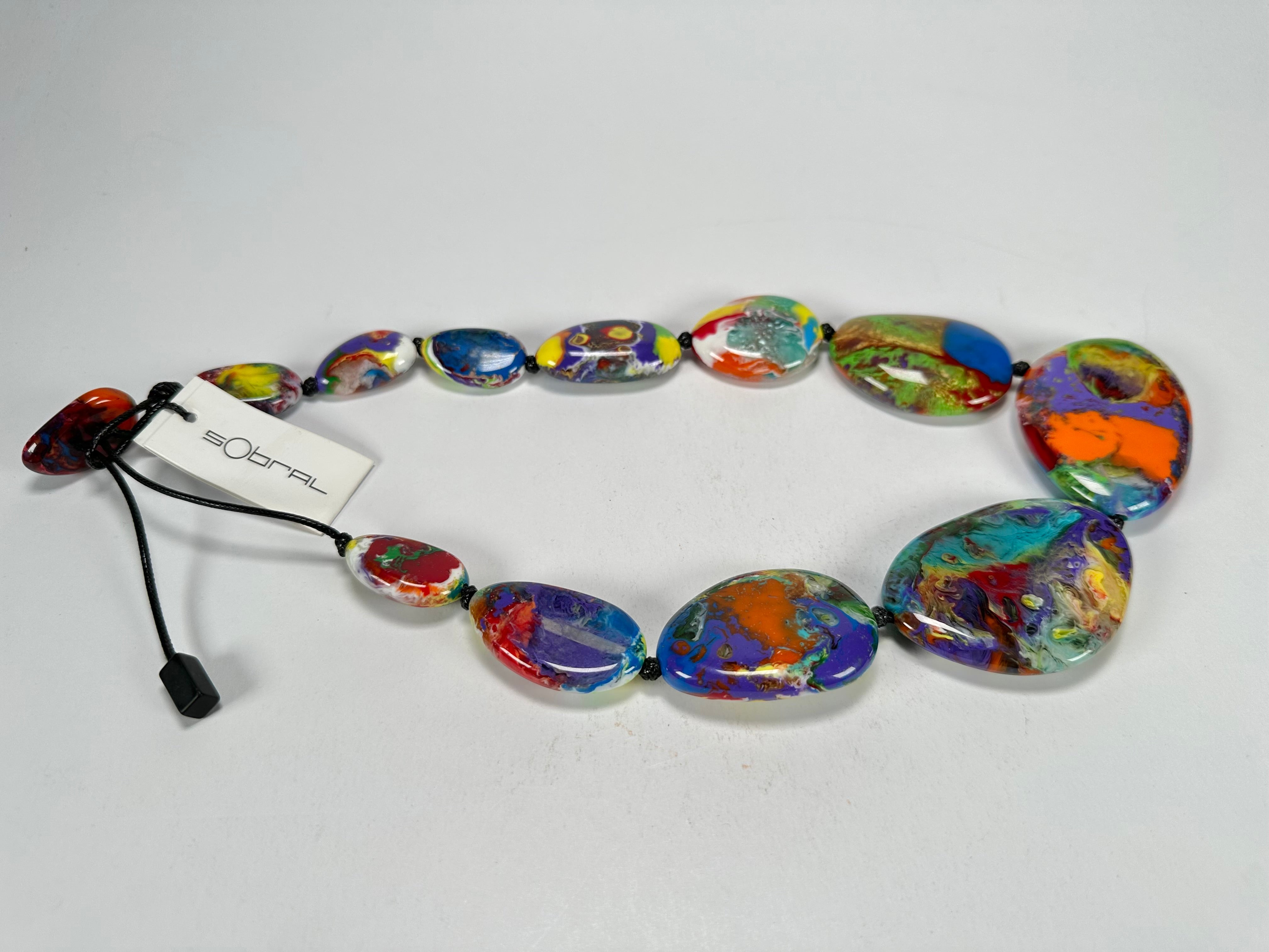 Sobral - Multi-Colour "Gabriele" Pollock Resin Necklace ( 003616 )