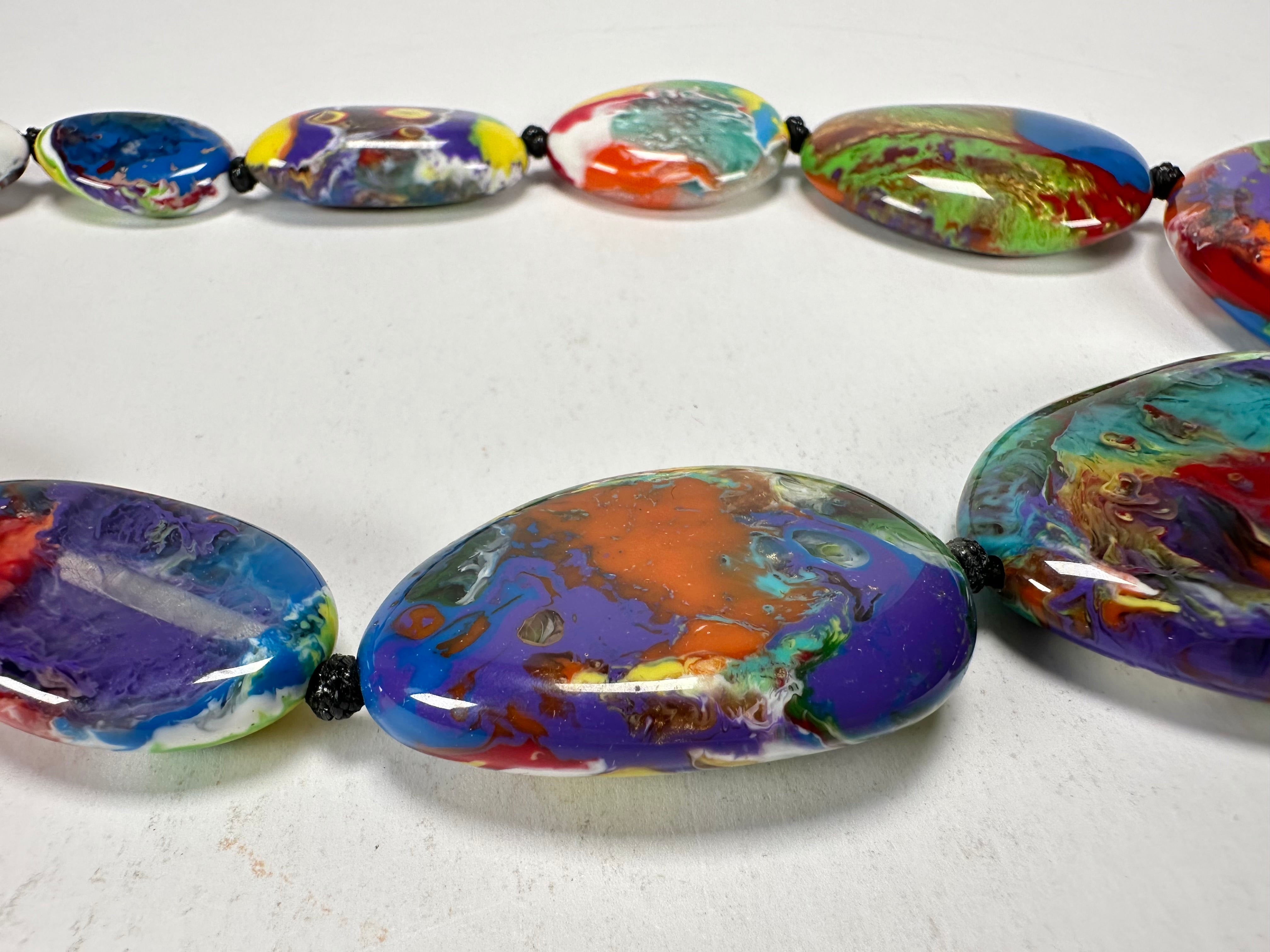 Sobral - Multi-Colour "Gabriele" Pollock Resin Necklace ( 003616 )